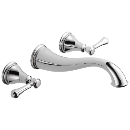 Delta T3597LF-WL Cassidy Two Handle Wall Mount Lavatory Faucet Trim