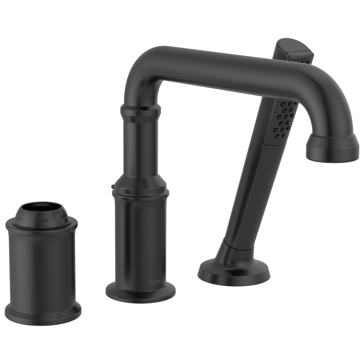 Delta Broderick: Three Hole Roman Tub Trim with Hand Shower - Less Handle