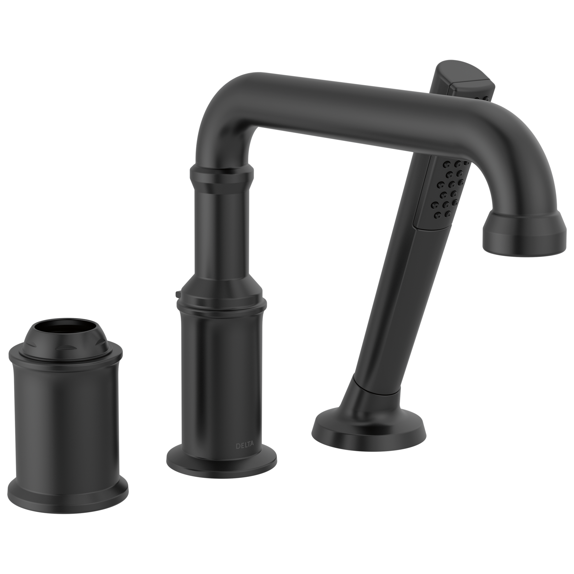 Delta Broderick: Three Hole Roman Tub Trim with Hand Shower - Less Handle