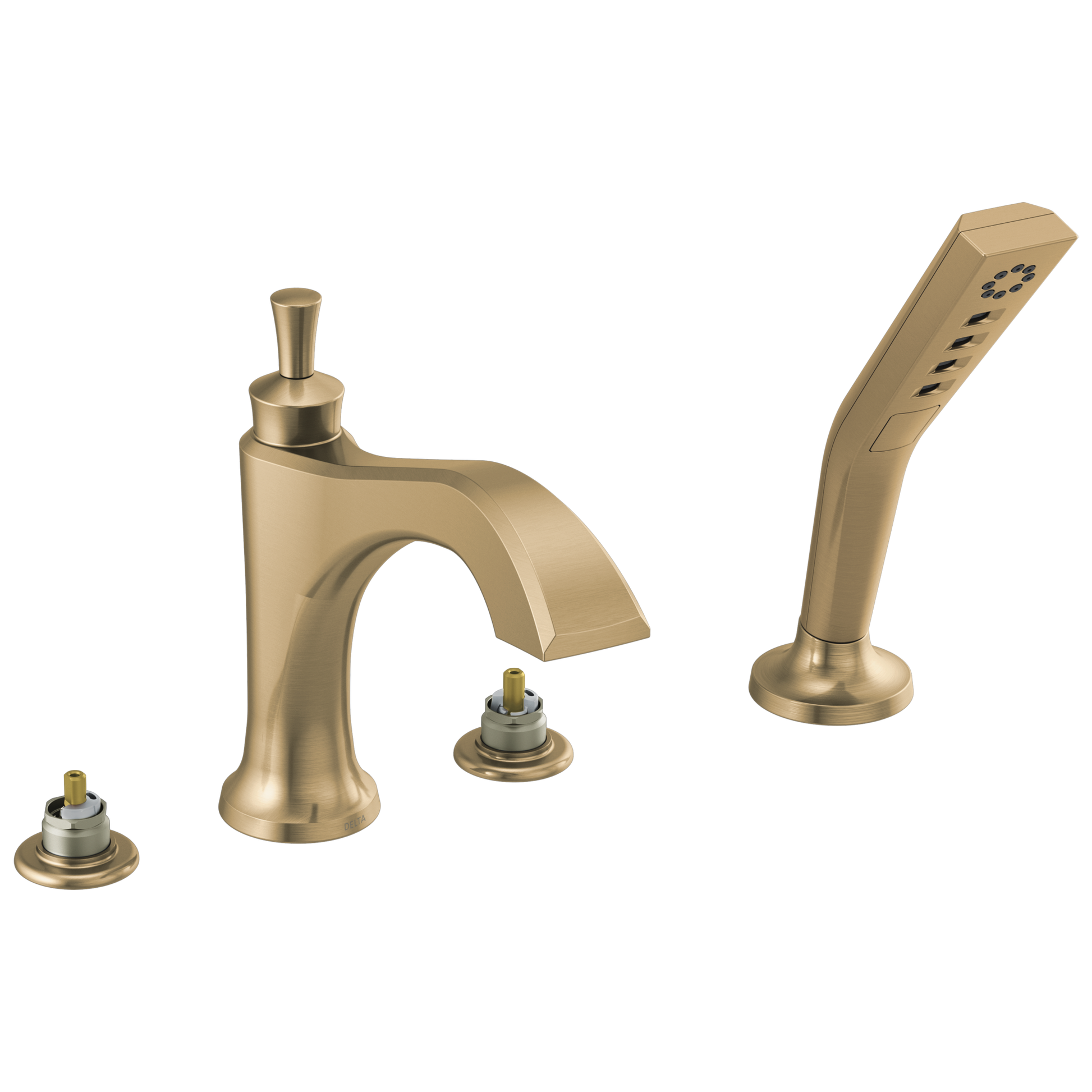 Delta Delta Dorval™: Roman Tub with Hand Shower Trim - Less Handles