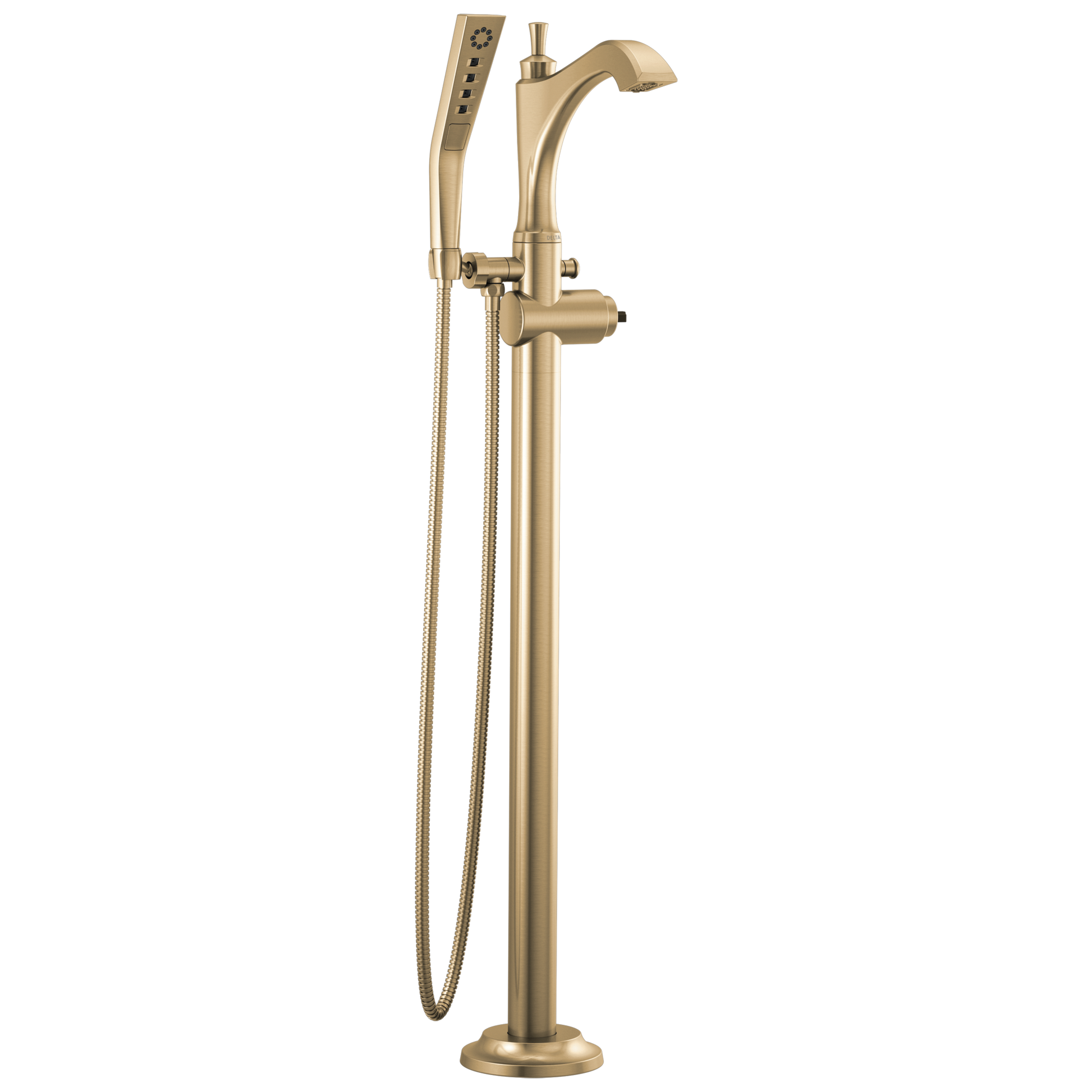 Delta Delta Dorval™: Single Handle Floor Mount Tub Filler Trim - Less Handle