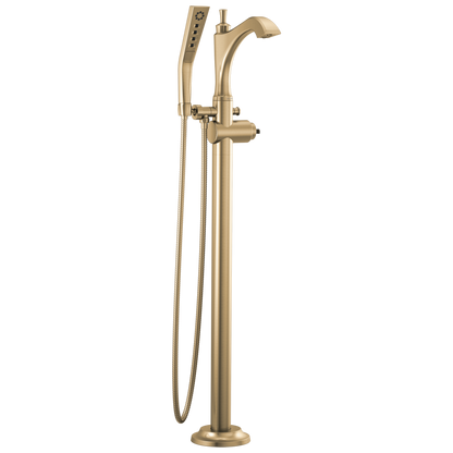 Delta Delta Dorval™: Single Handle Floor Mount Tub Filler Trim - Less Handle