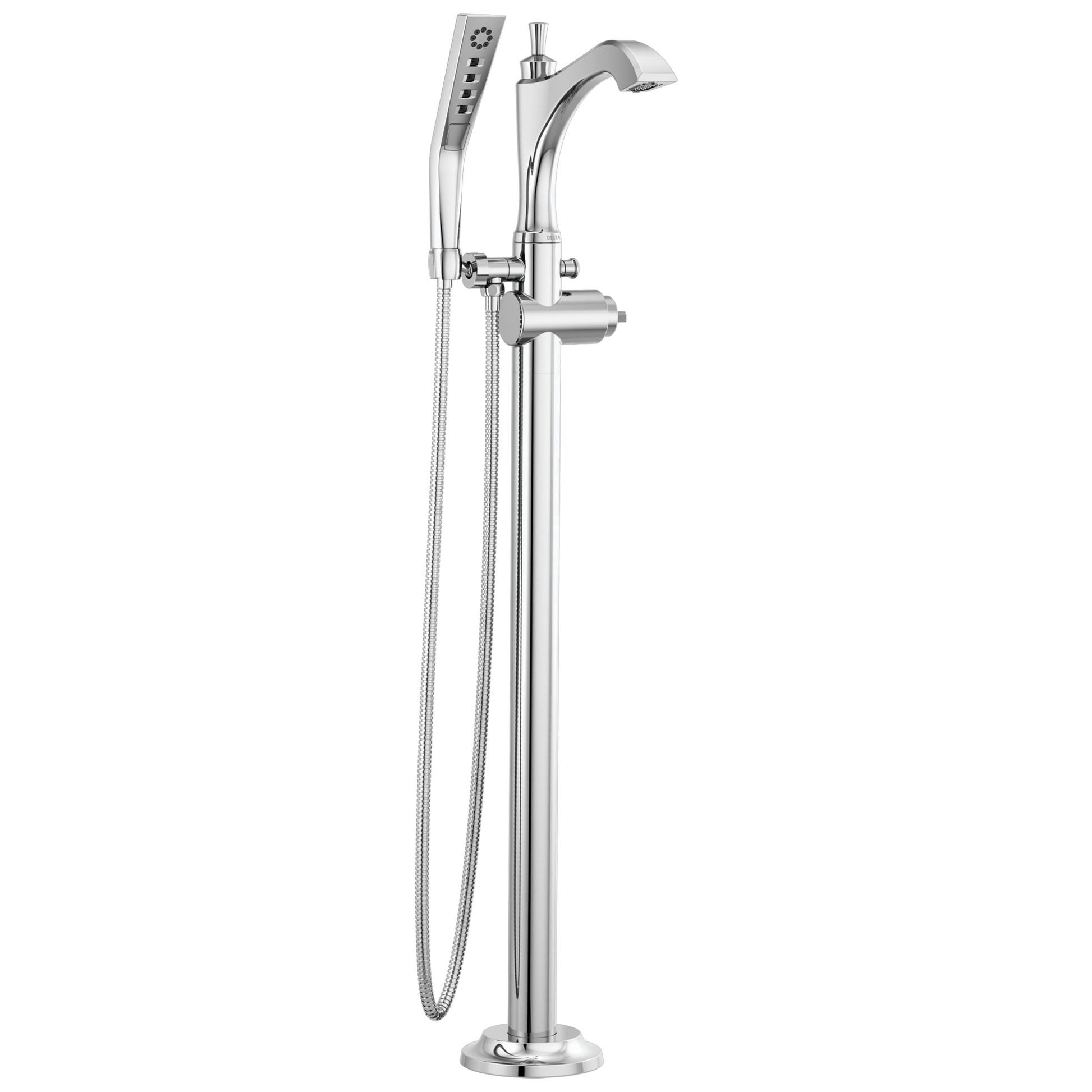 Delta Delta Dorval™: Single Handle Floor Mount Tub Filler Trim - Less Handle
