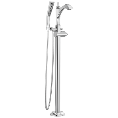 Delta Delta Dorval™: Single Handle Floor Mount Tub Filler Trim - Less Handle