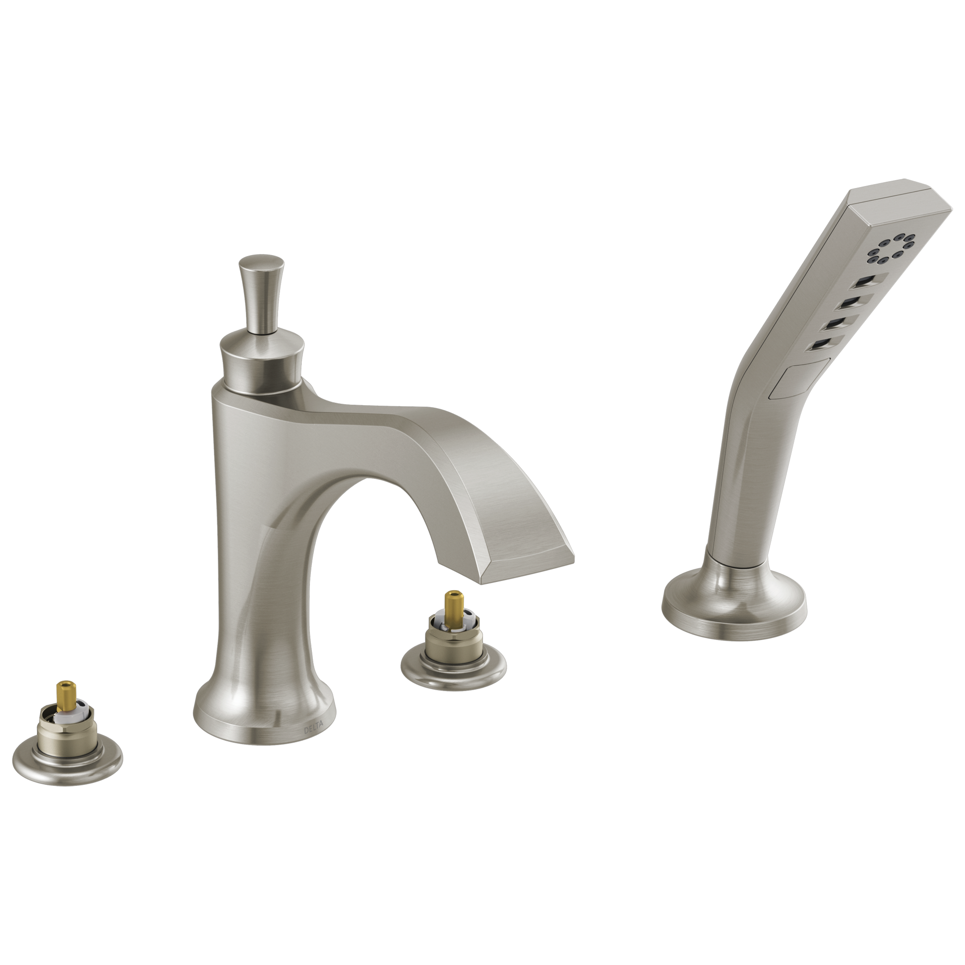 Delta Delta Dorval™: Roman Tub with Hand Shower Trim - Less Handles