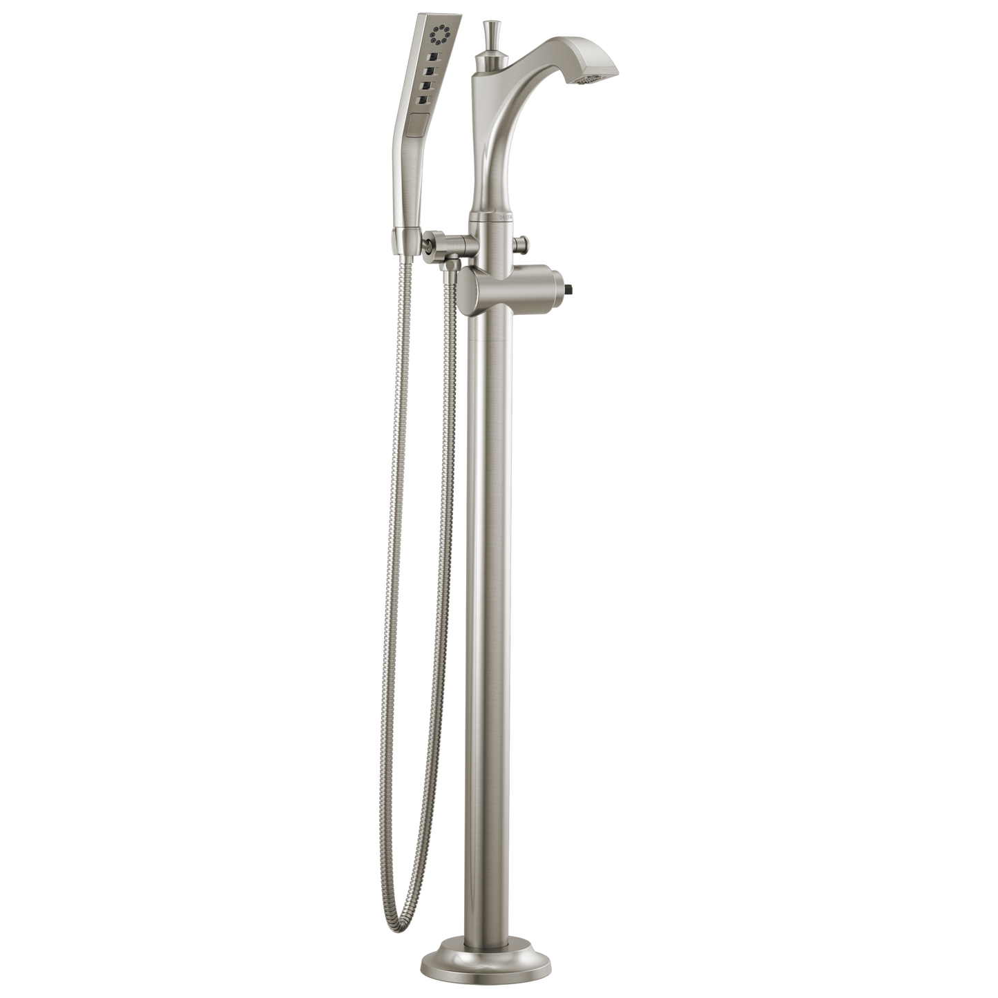 Delta Delta Dorval™: Single Handle Floor Mount Tub Filler Trim - Less Handle