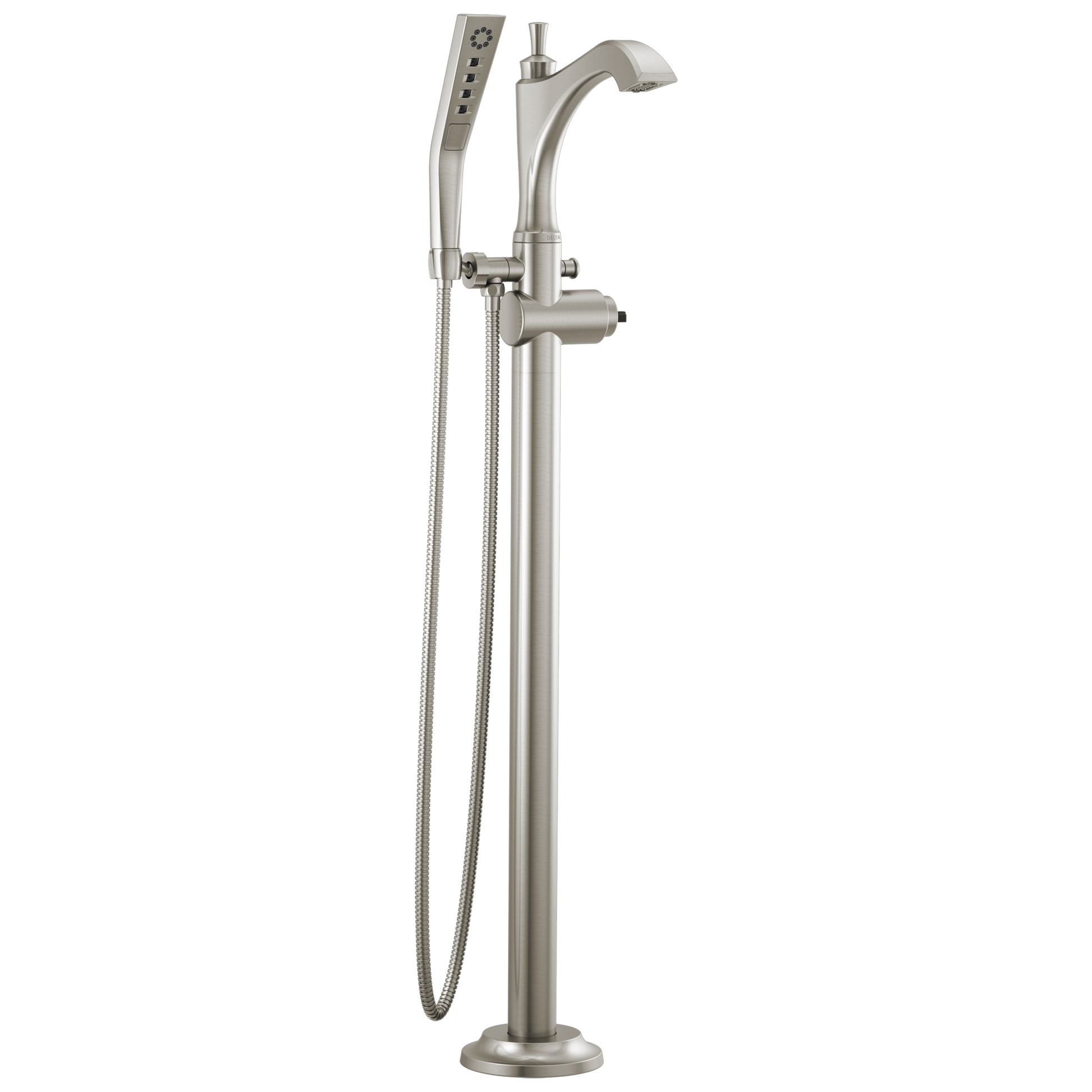 Delta Delta Dorval™: Single Handle Floor Mount Tub Filler Trim - Less Handle