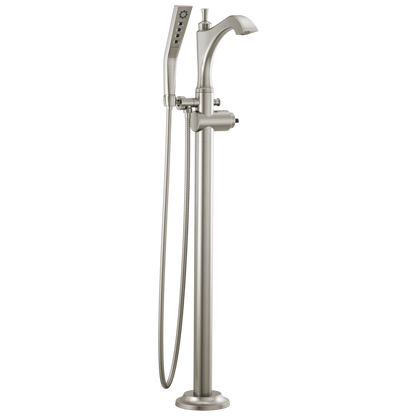 Delta Delta Dorval™: Single Handle Floor Mount Tub Filler Trim - Less Handle