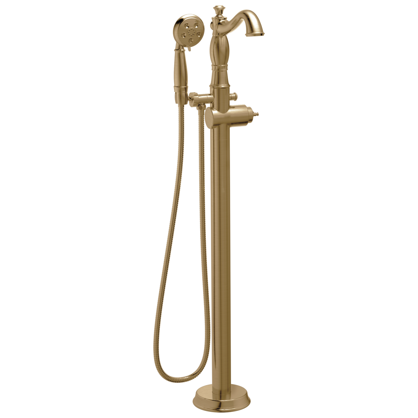 Delta T4797-FL-LHP Cassidy Traditional Floor Mount Tub Filler Trim - Less Handle