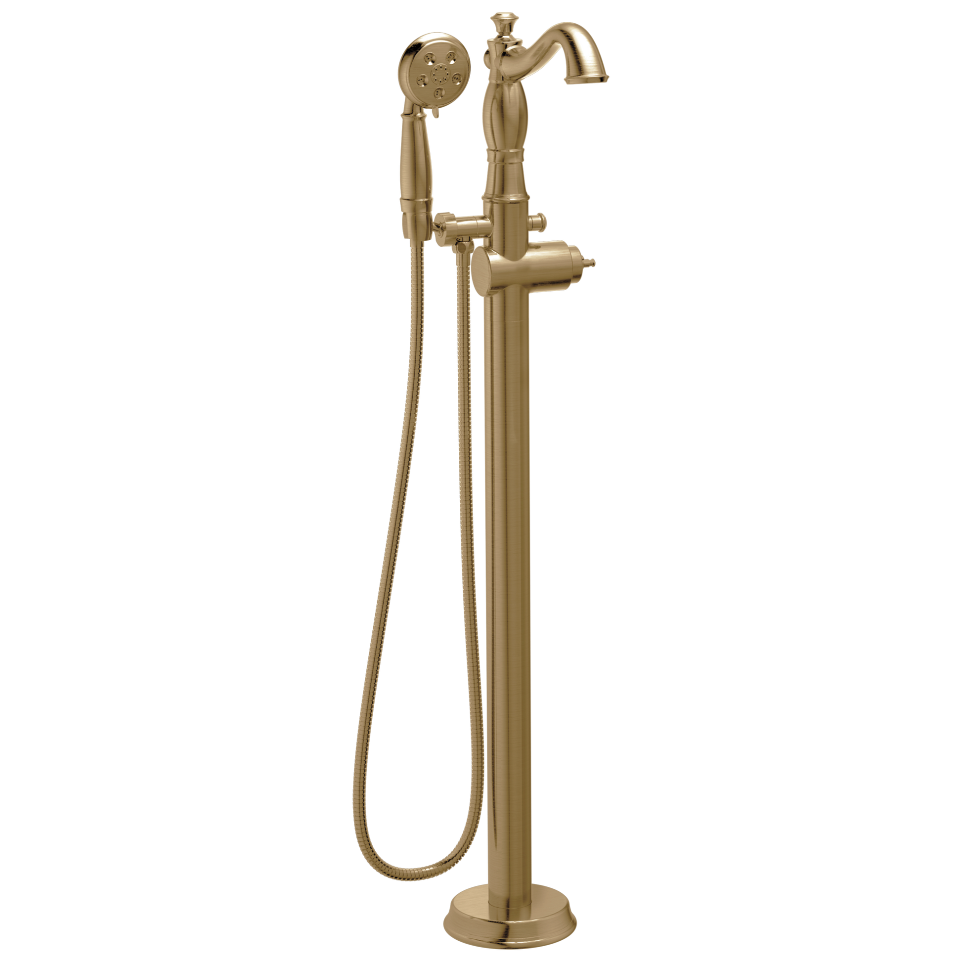 Delta T4797-FL-LHP Cassidy Traditional Floor Mount Tub Filler Trim - Less Handle
