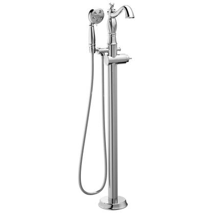 Delta T4797-FL-LHP Cassidy Traditional Floor Mount Tub Filler Trim - Less Handle