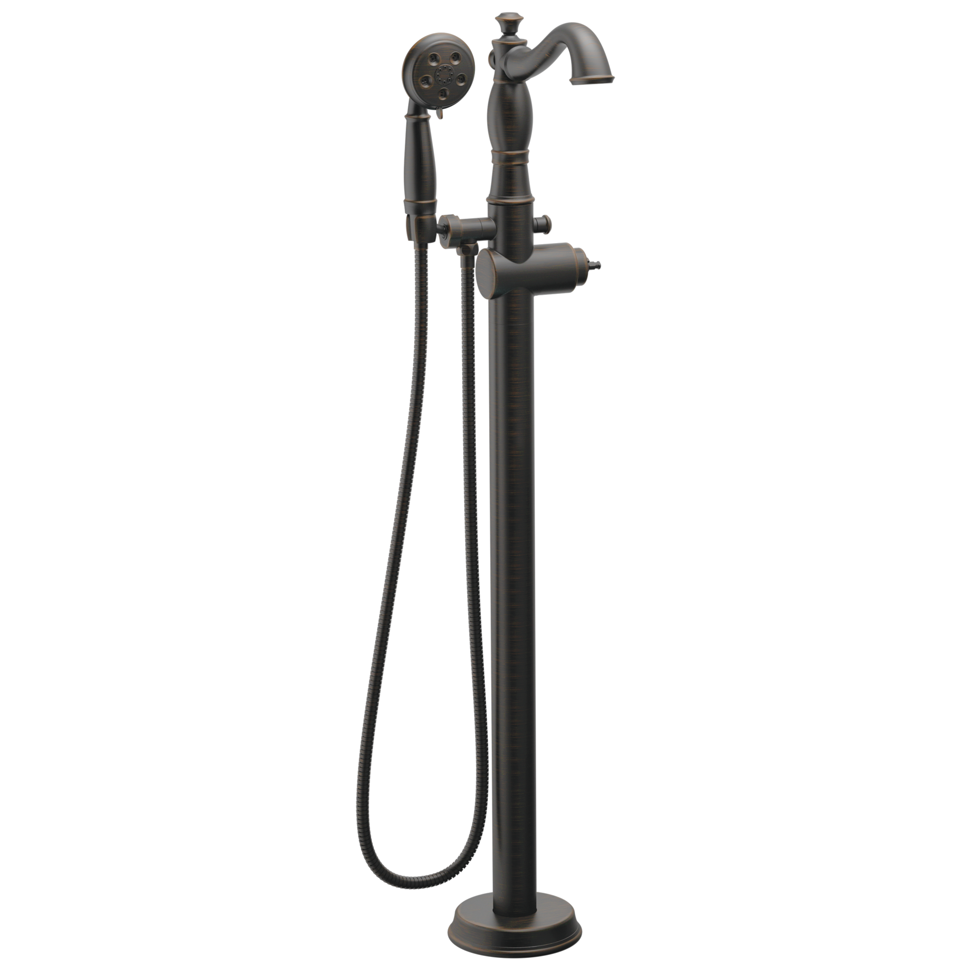 Delta T4797-FL-LHP Cassidy Traditional Floor Mount Tub Filler Trim - Less Handle