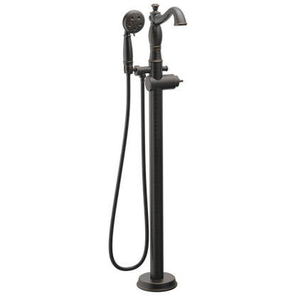 Delta T4797-FL-LHP Cassidy Traditional Floor Mount Tub Filler Trim - Less Handle