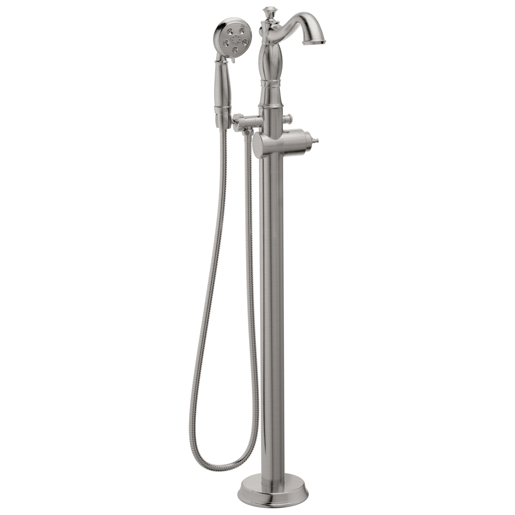Delta T4797-FL-LHP Cassidy Traditional Floor Mount Tub Filler Trim - Less Handle