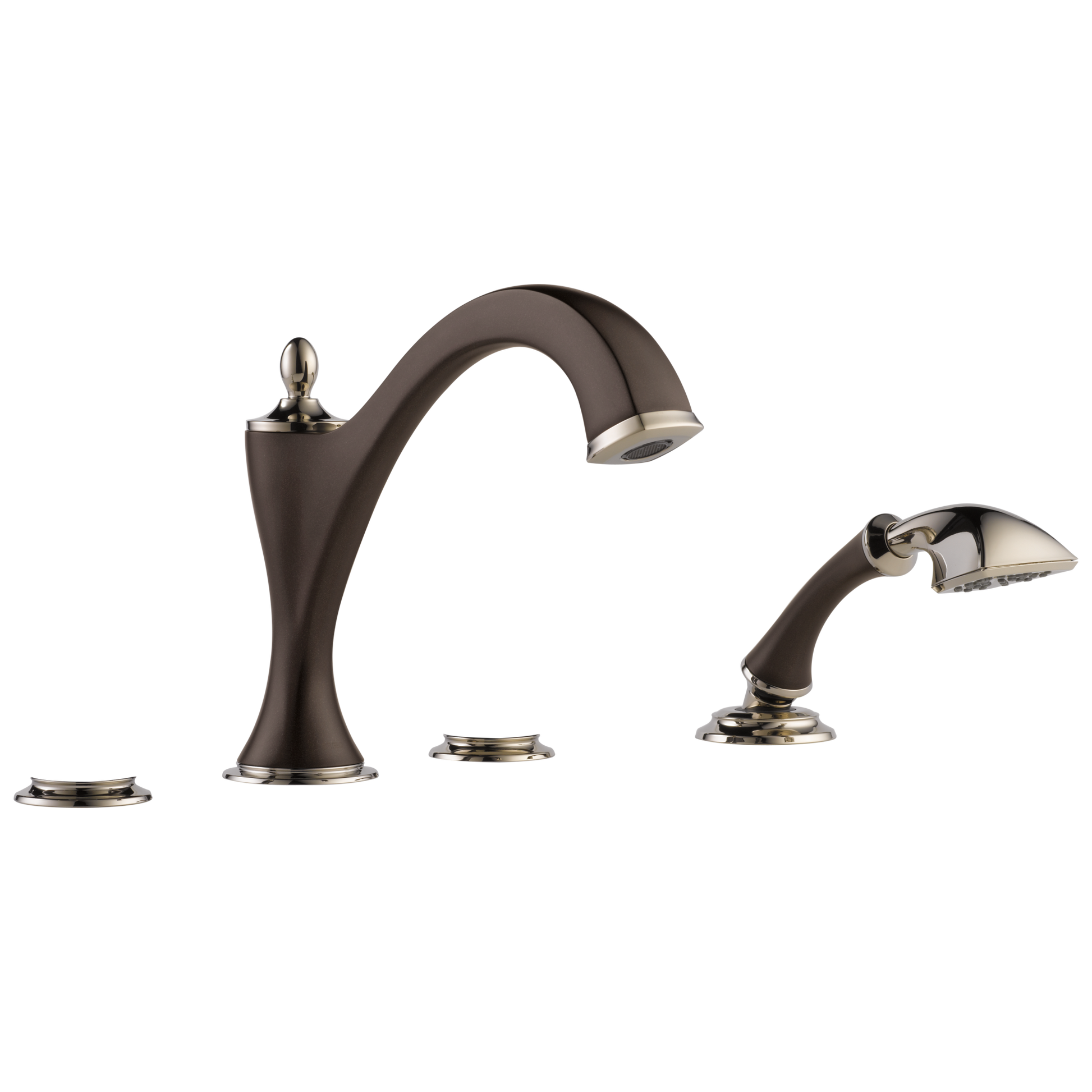 Brizo Brizo Charlotte: Roman Tub with Hand Shower Trim - Less Handles