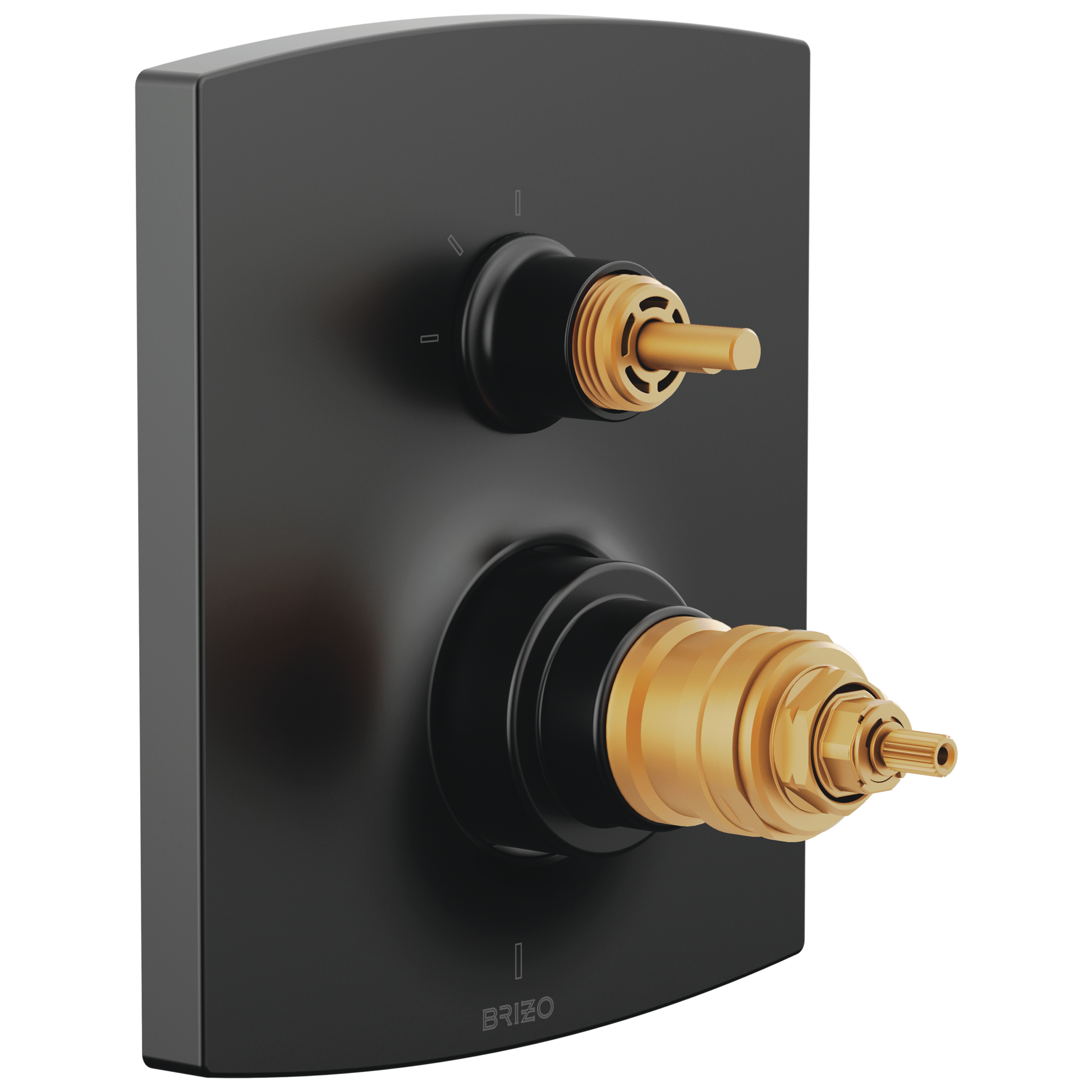 Brizo Kintsu: TempAssure Thermostatic Valve Trim with Integrated 3-Function Diverter Trim - Less Handles