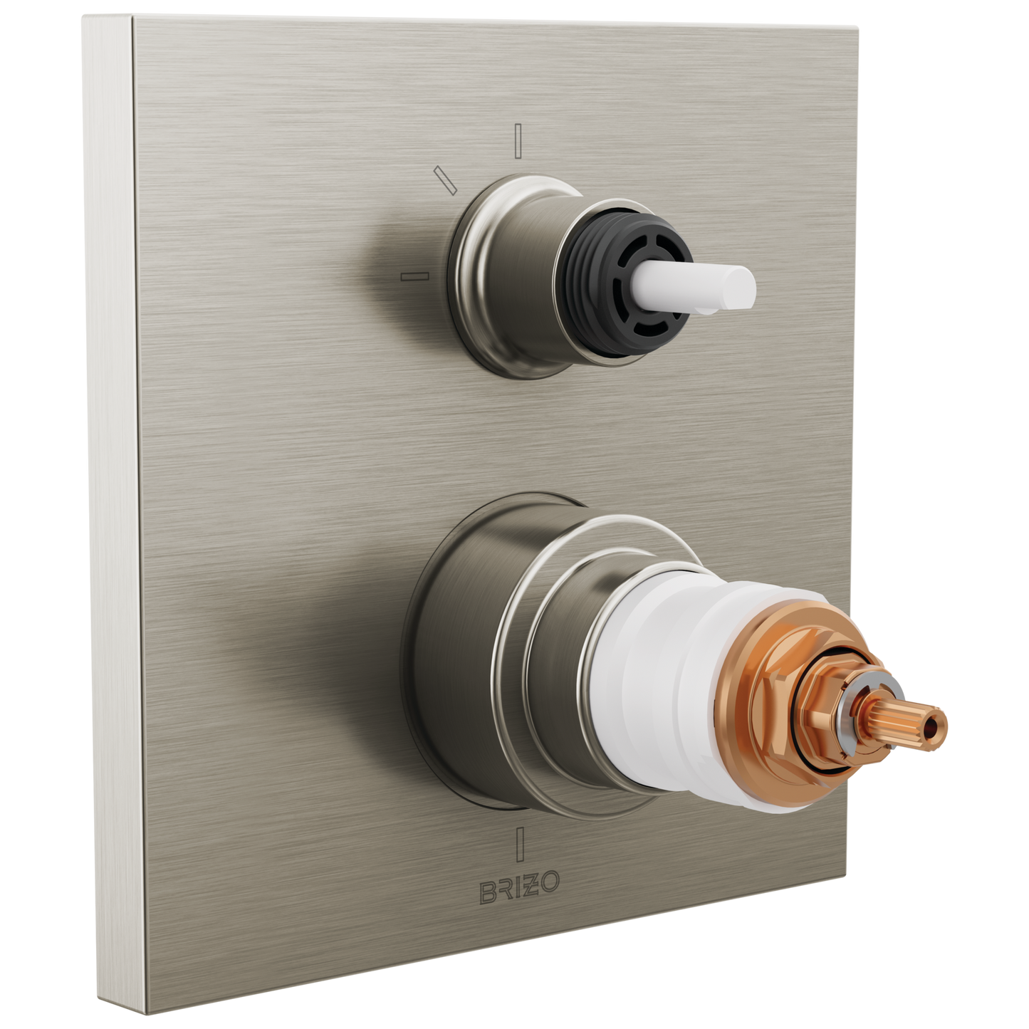 Brizo Frank Lloyd Wright: TempAssure Thermostatic Valve with 3-Function Integrated Diverter Trim - Less Handles