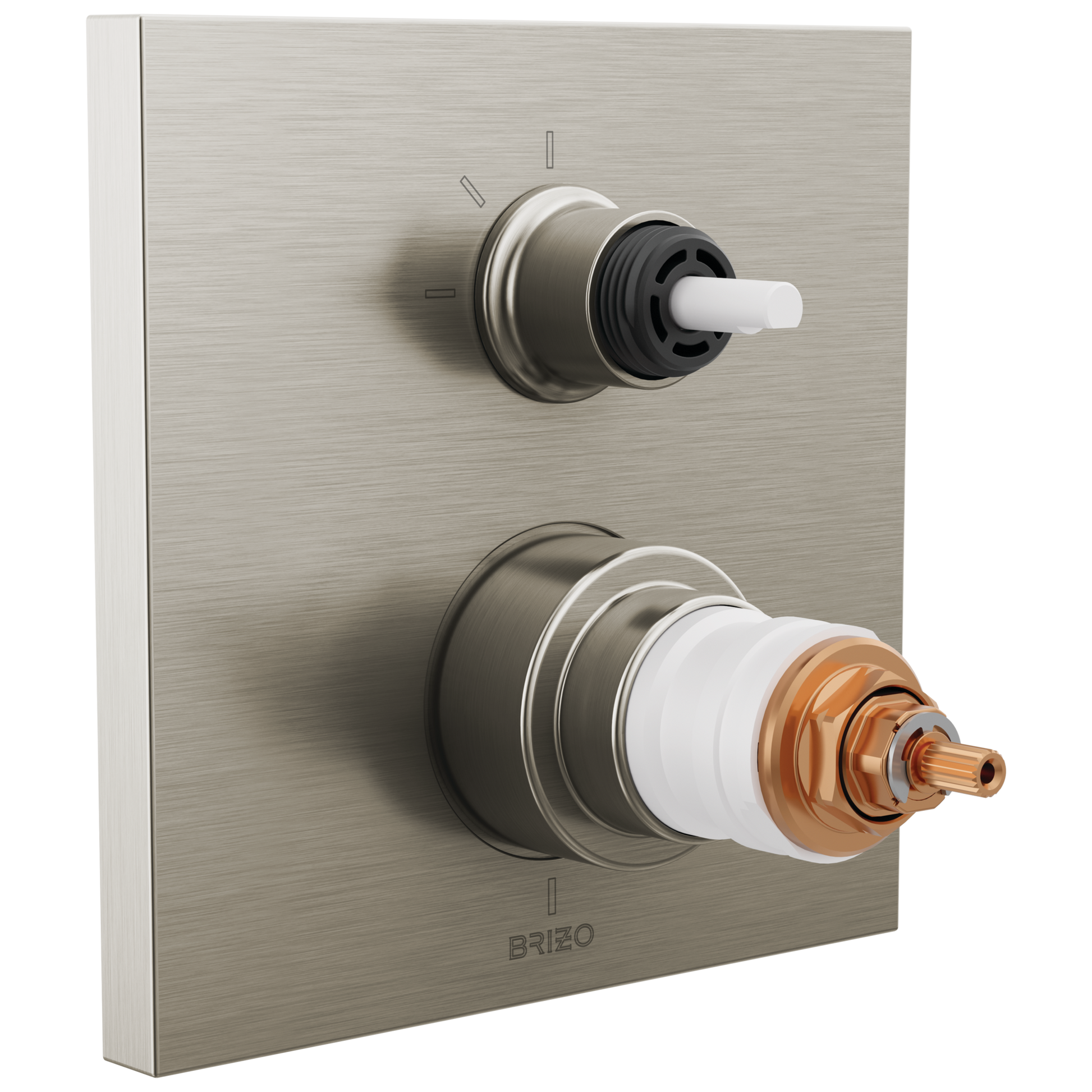 Brizo Frank Lloyd Wright: TempAssure Thermostatic Valve with 3-Function Integrated Diverter Trim - Less Handles