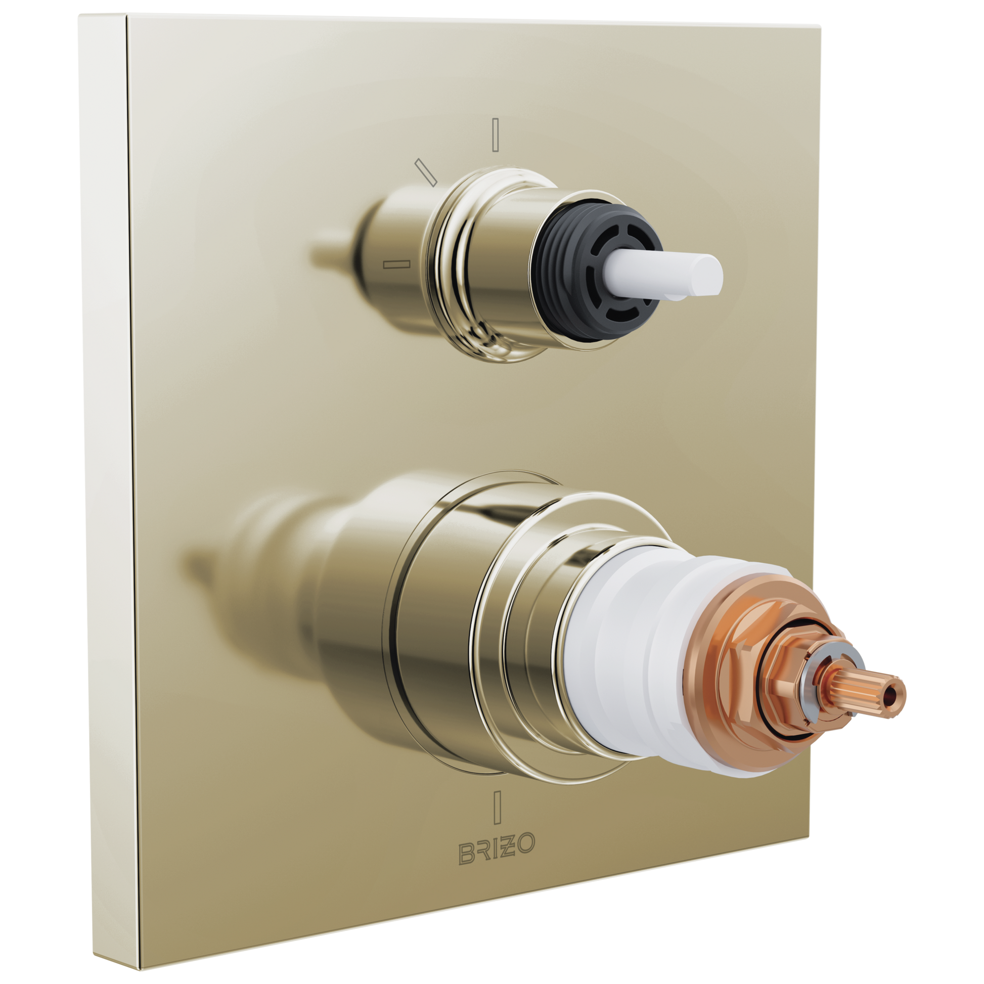 Brizo Frank Lloyd Wright: TempAssure Thermostatic Valve with 3-Function Integrated Diverter Trim - Less Handles