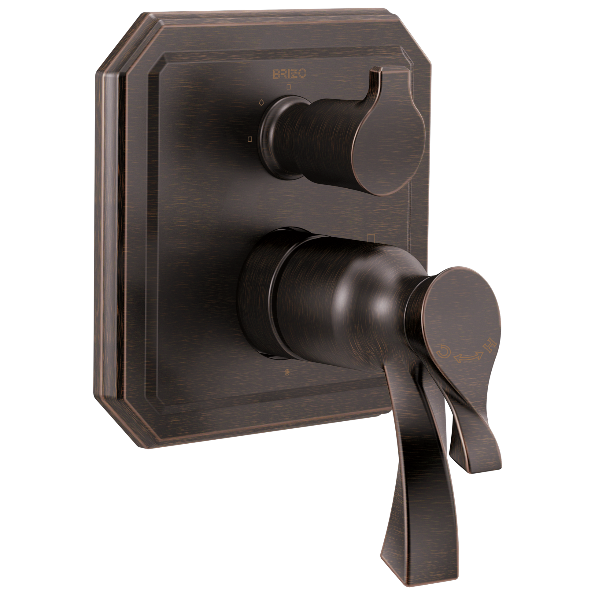 Brizo Brizo Virage: TempAssure Thermostatic Valve with Integrated 3-Function Diverter Trim