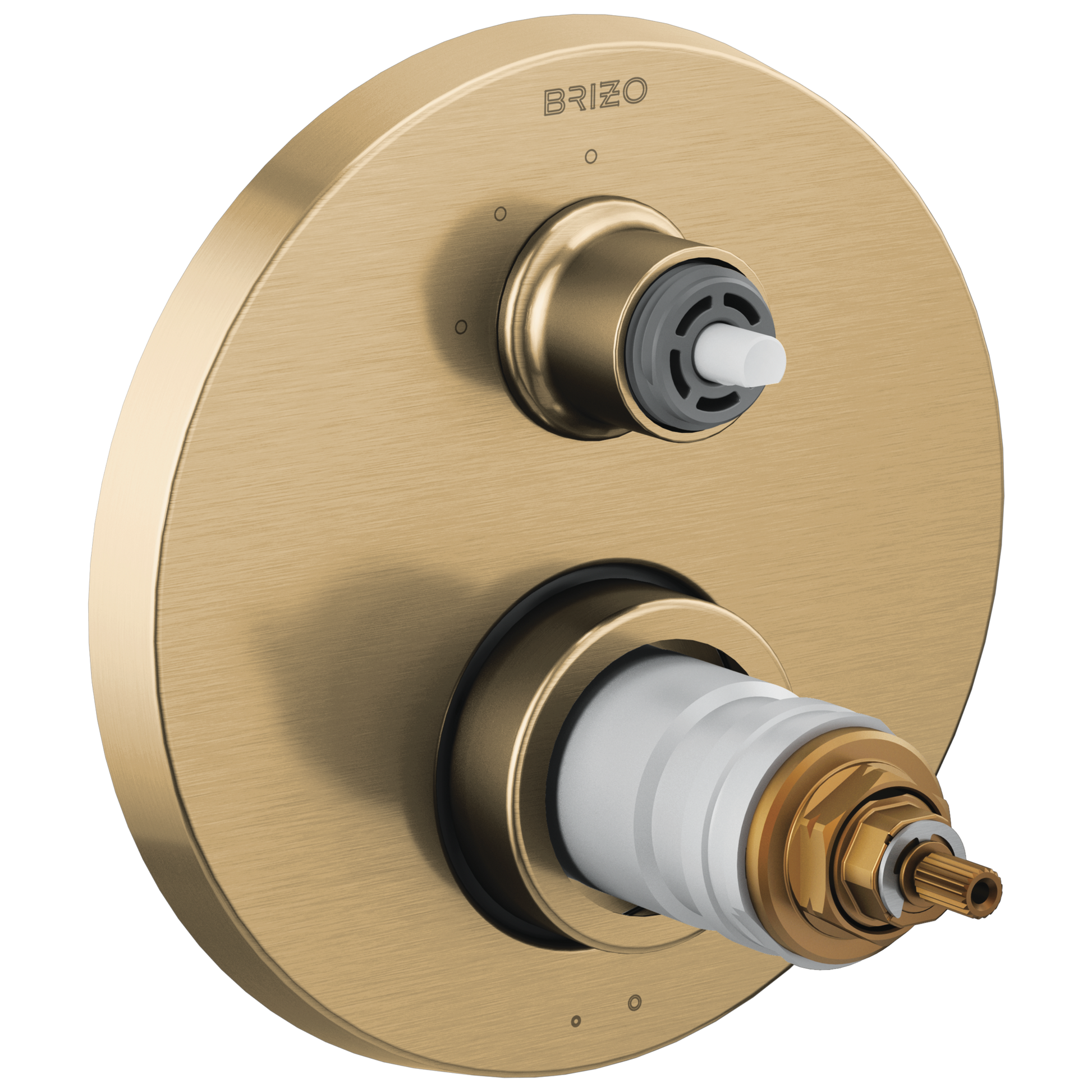 Brizo Litze: TempAssure Thermostatic Valve with 3-Function Diverter Trim - Less Handles