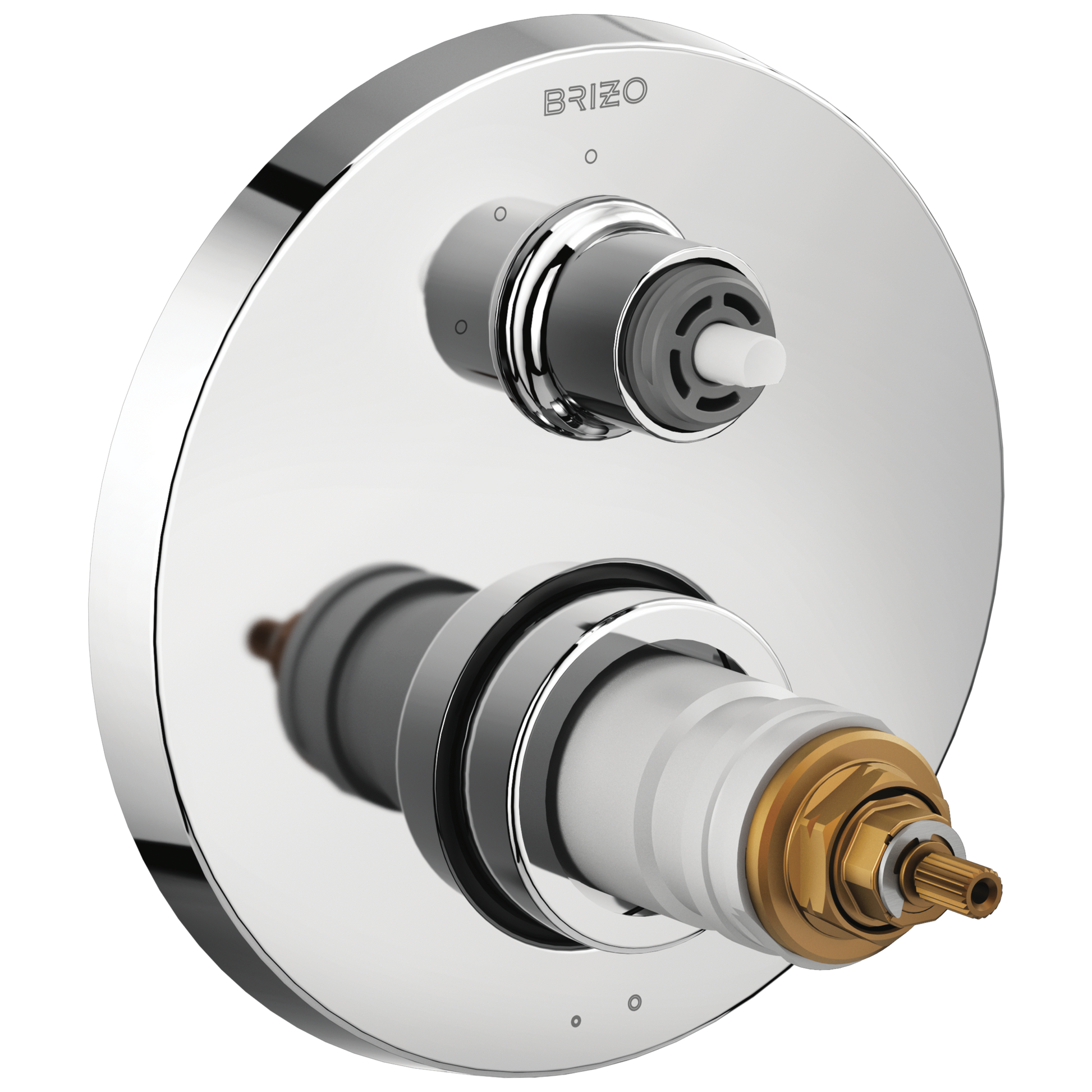 Brizo Litze: TempAssure Thermostatic Valve with 3-Function Diverter Trim - Less Handles