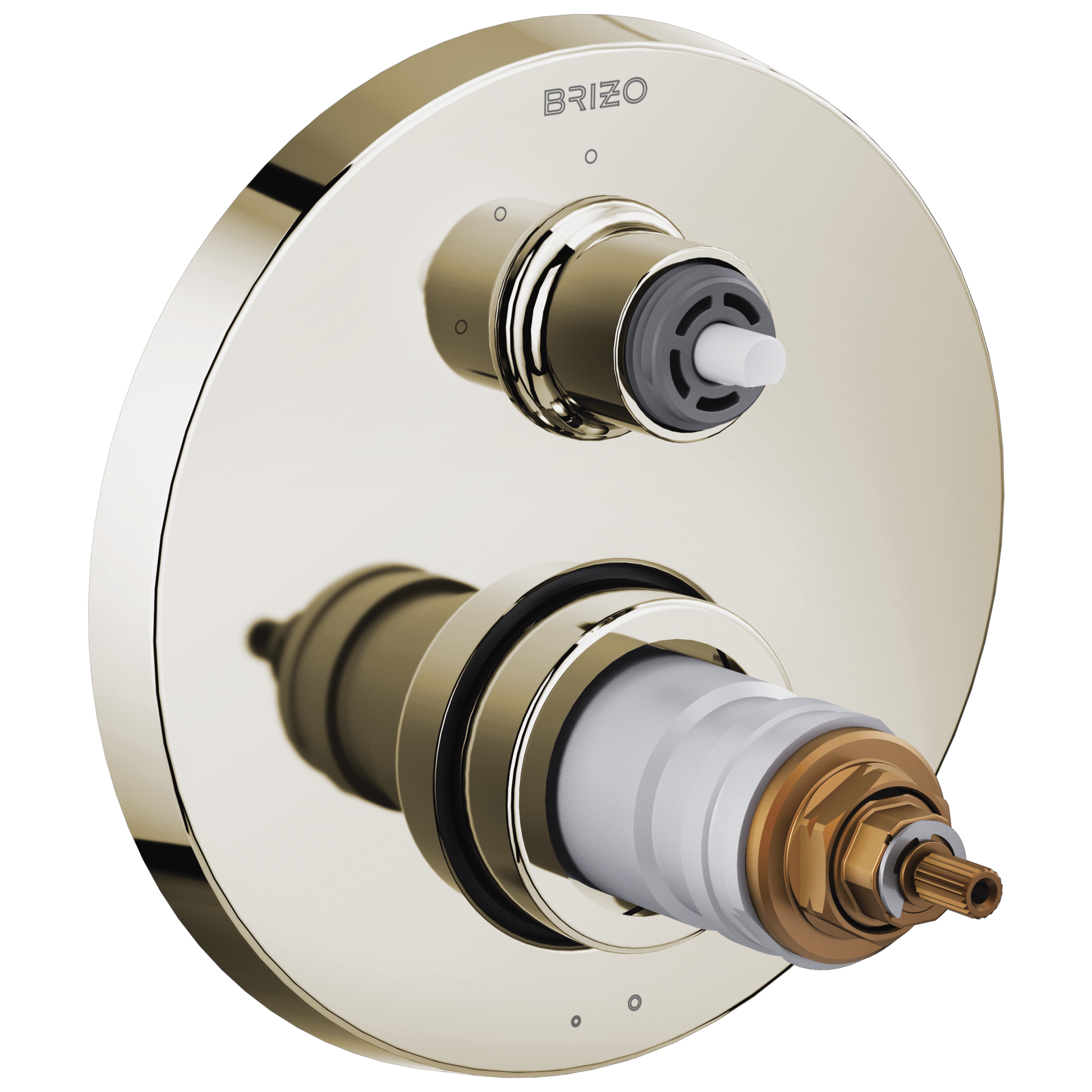 Brizo Litze: TempAssure Thermostatic Valve with 3-Function Diverter Trim - Less Handles