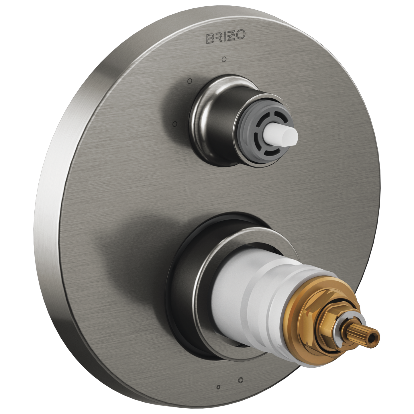 Brizo Litze: TempAssure Thermostatic Valve with 3-Function Diverter Trim - Less Handles