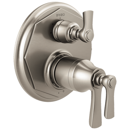 Brizo Brizo Rook: TempAssure Thermostatic Valve with 3-Function Diverter Trim