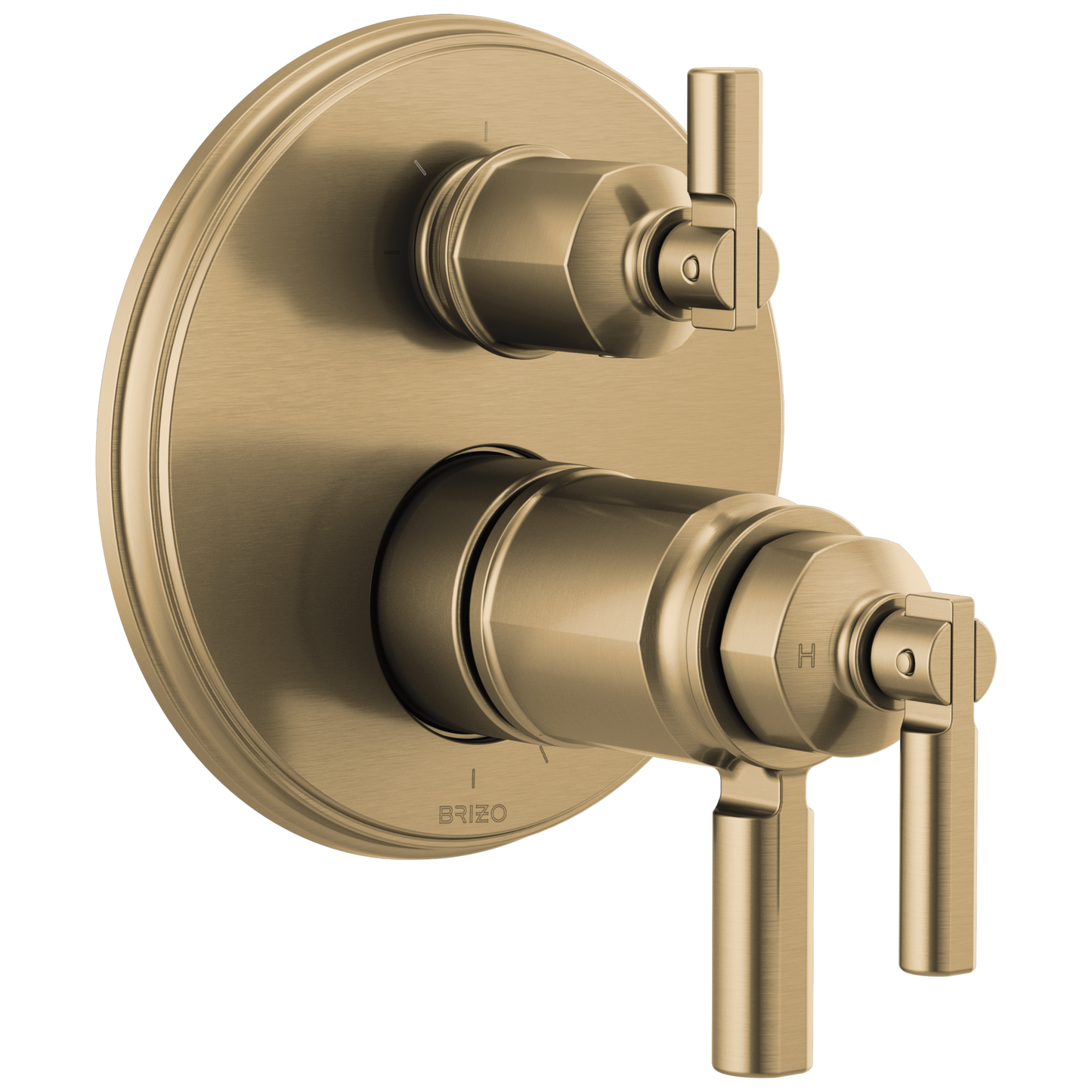 Brizo Invari: Tempassure Thermostatic Valve With Integrated 3-Function Diverter Trim