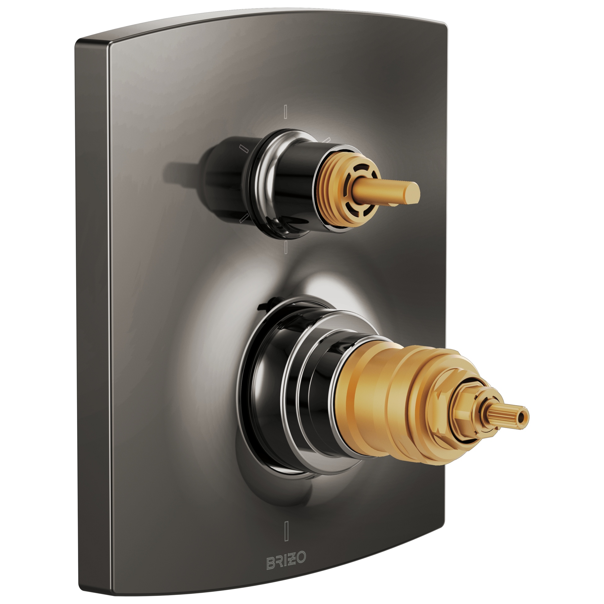Brizo Kintsu: TempAssure Thermostatic Valve with Integrated 6-Function Diverter Trim - Less Handles