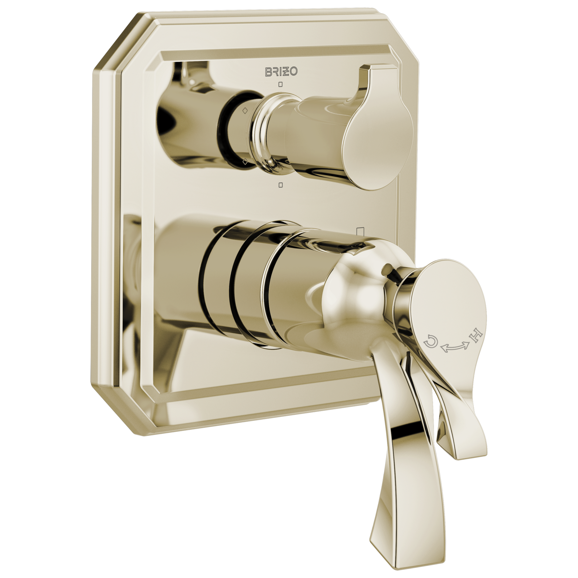 Brizo Brizo Virage: TempAssure Thermostatic Valve with Integrated 6-Function Diverter Trim