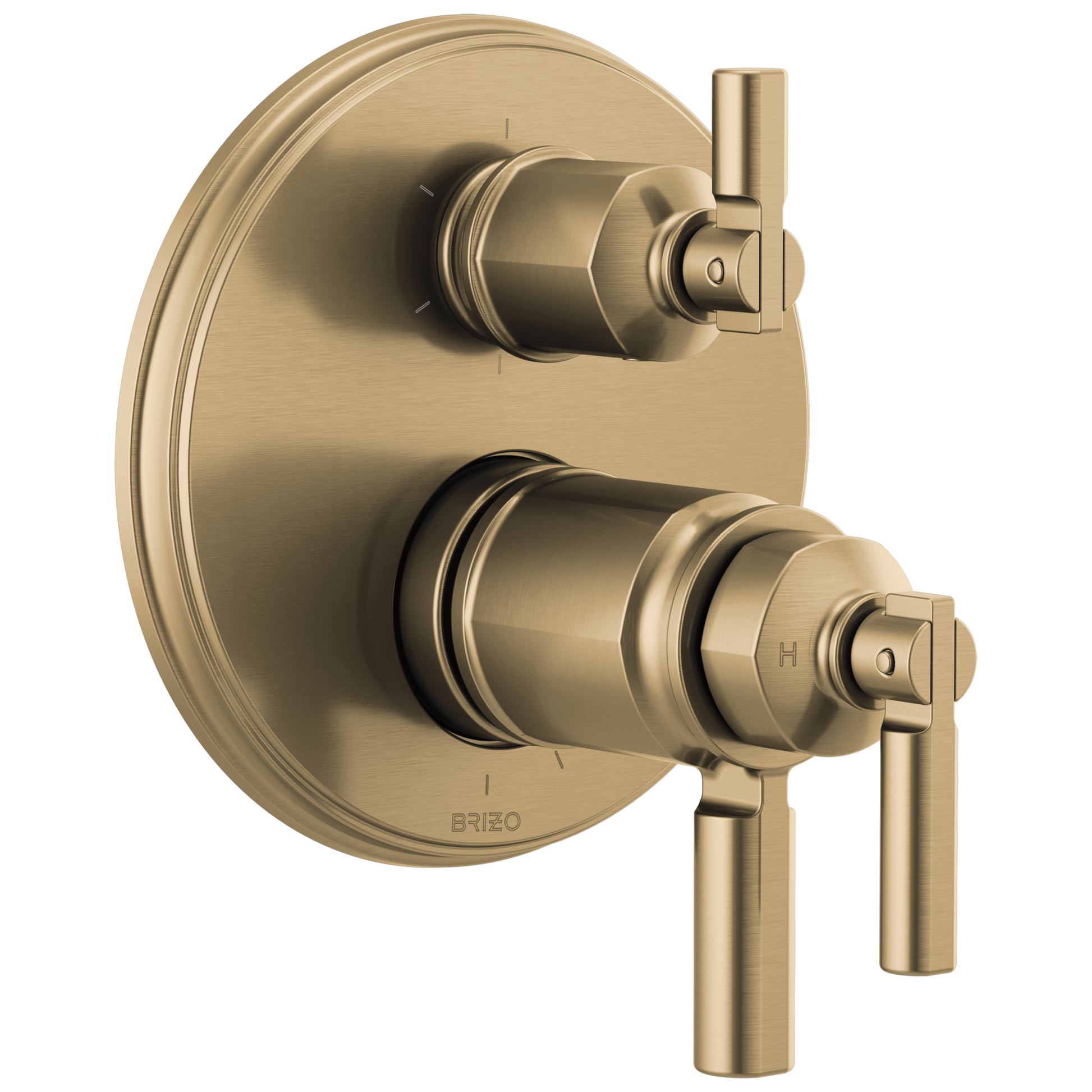 Brizo Invari: Tempassure Thermostatic Valve With Integrated 6-Function Diverter Trim