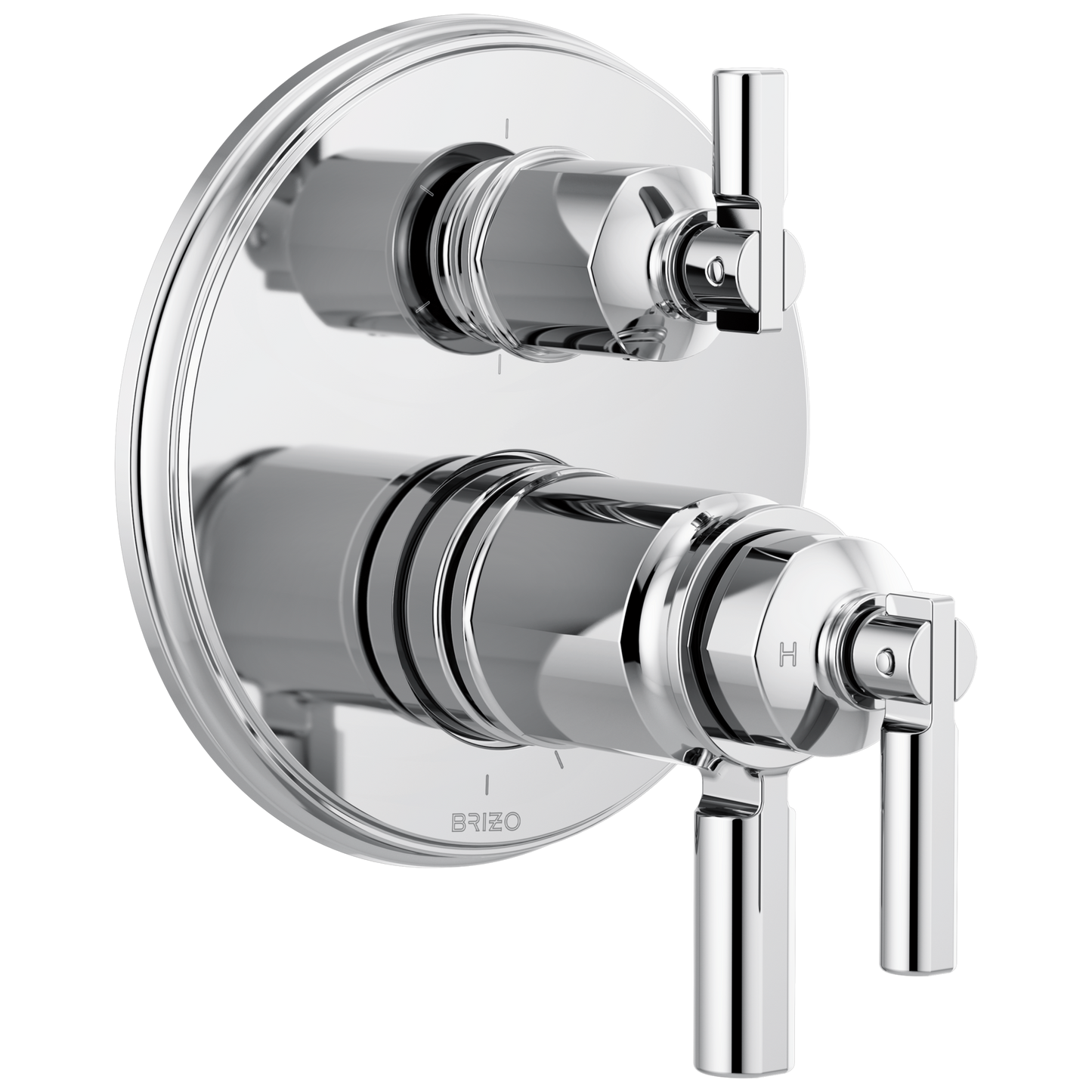 Brizo Invari: Tempassure Thermostatic Valve With Integrated 6-Function Diverter Trim