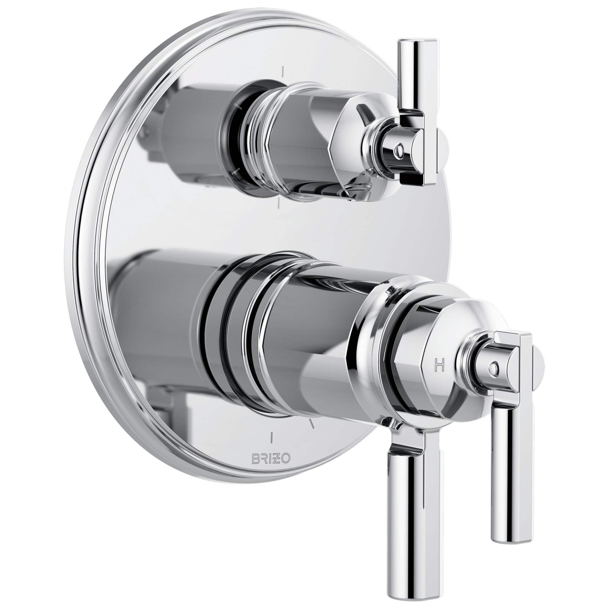 Brizo Invari: Tempassure Thermostatic Valve With Integrated 6-Function Diverter Trim