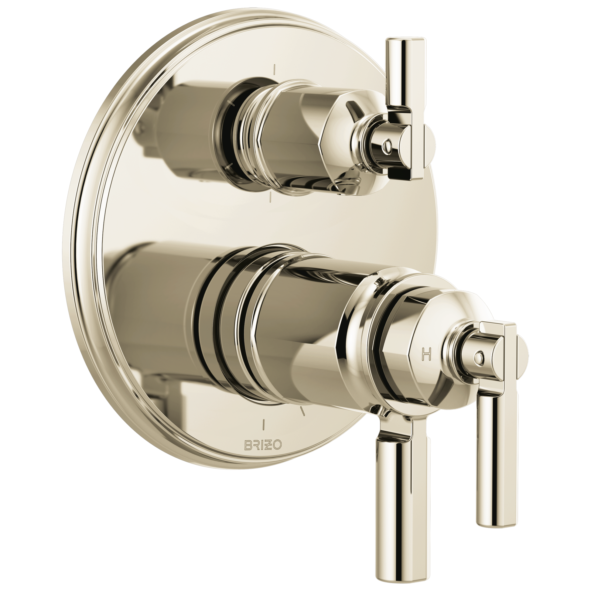 Brizo Invari: Tempassure Thermostatic Valve With Integrated 6-Function Diverter Trim