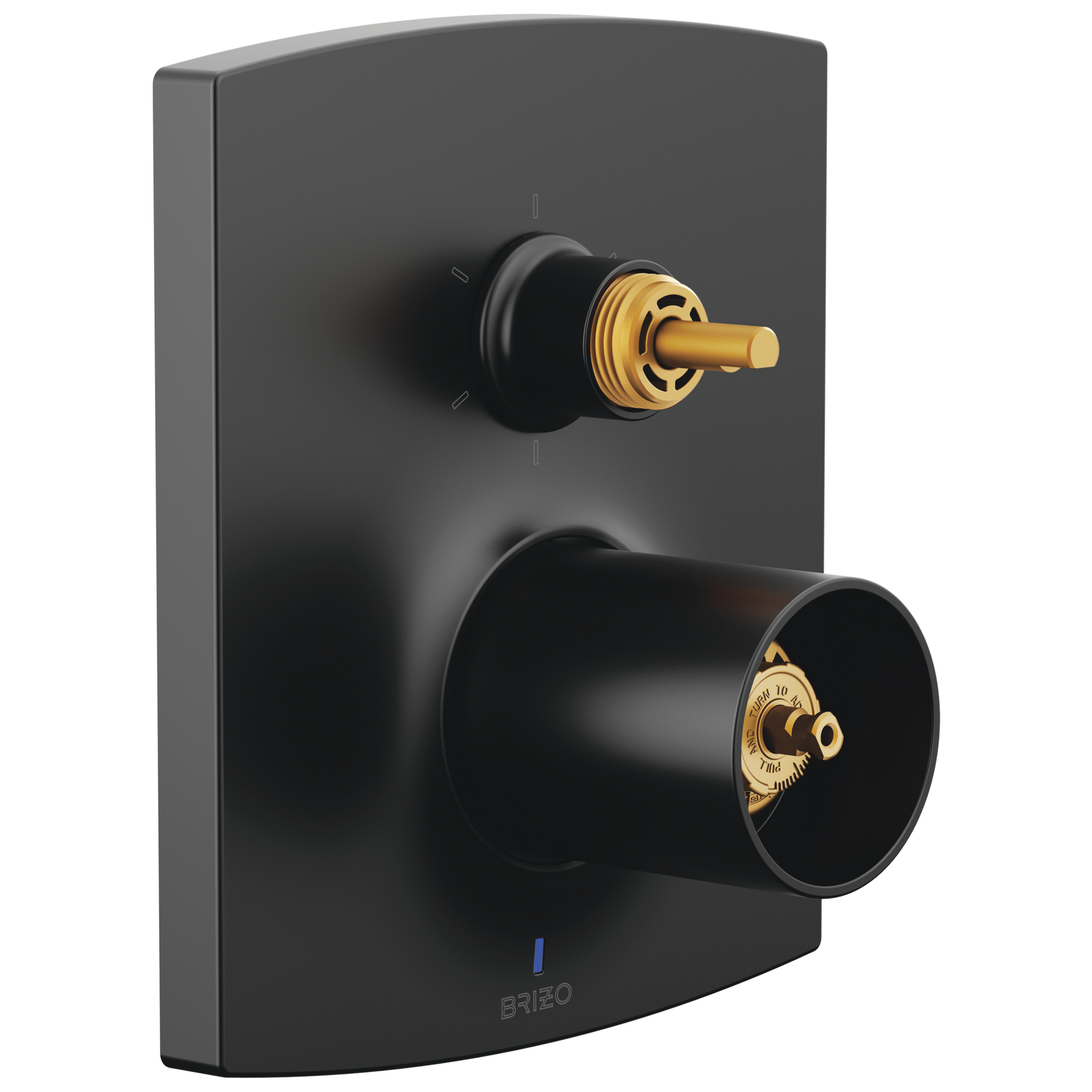 Brizo Kintsu: Pressure Balance Valve Trim with Integrated 6-Function Diverter Trim - Less Handles