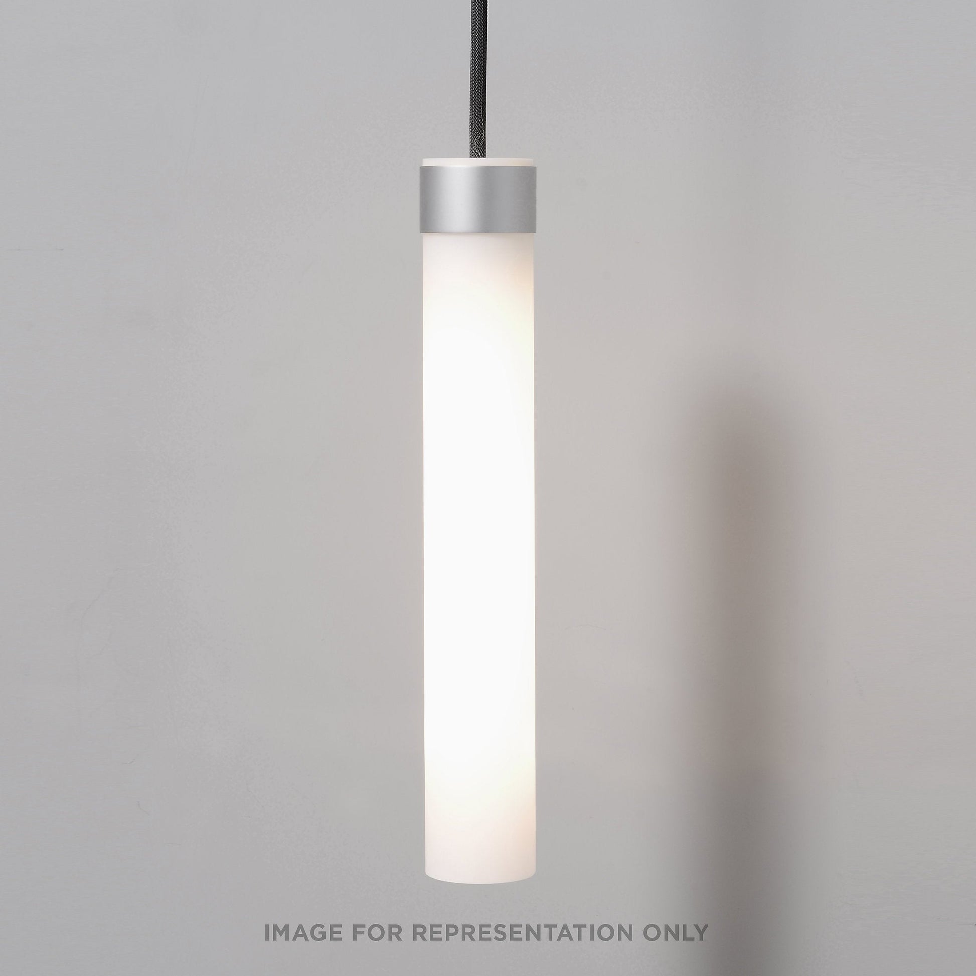 Uplift 6-1/2" x 16-3/4" pendant in brushed nickel with night light