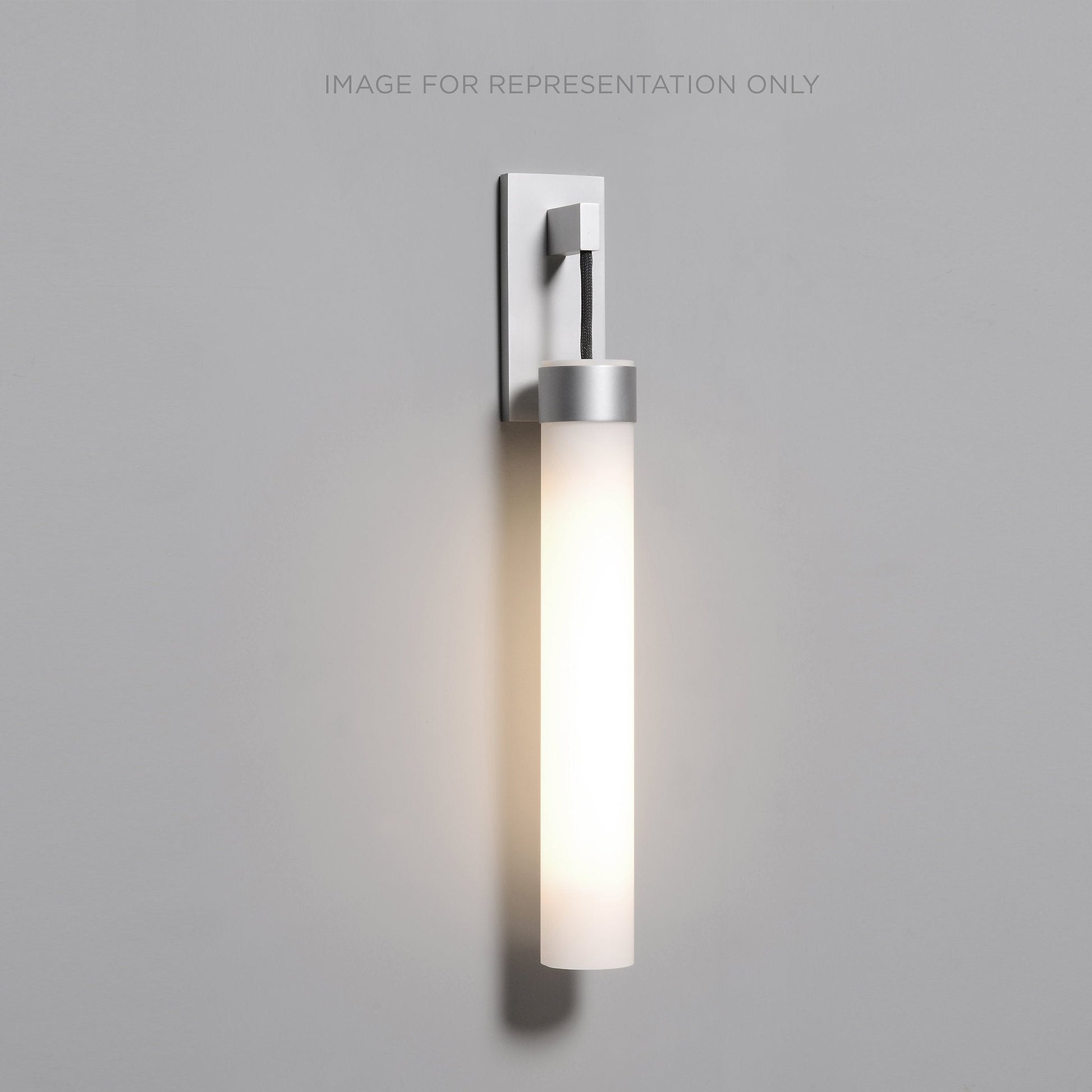 Uplift 3" x 22" x 4" sconce in polished nickel with night light