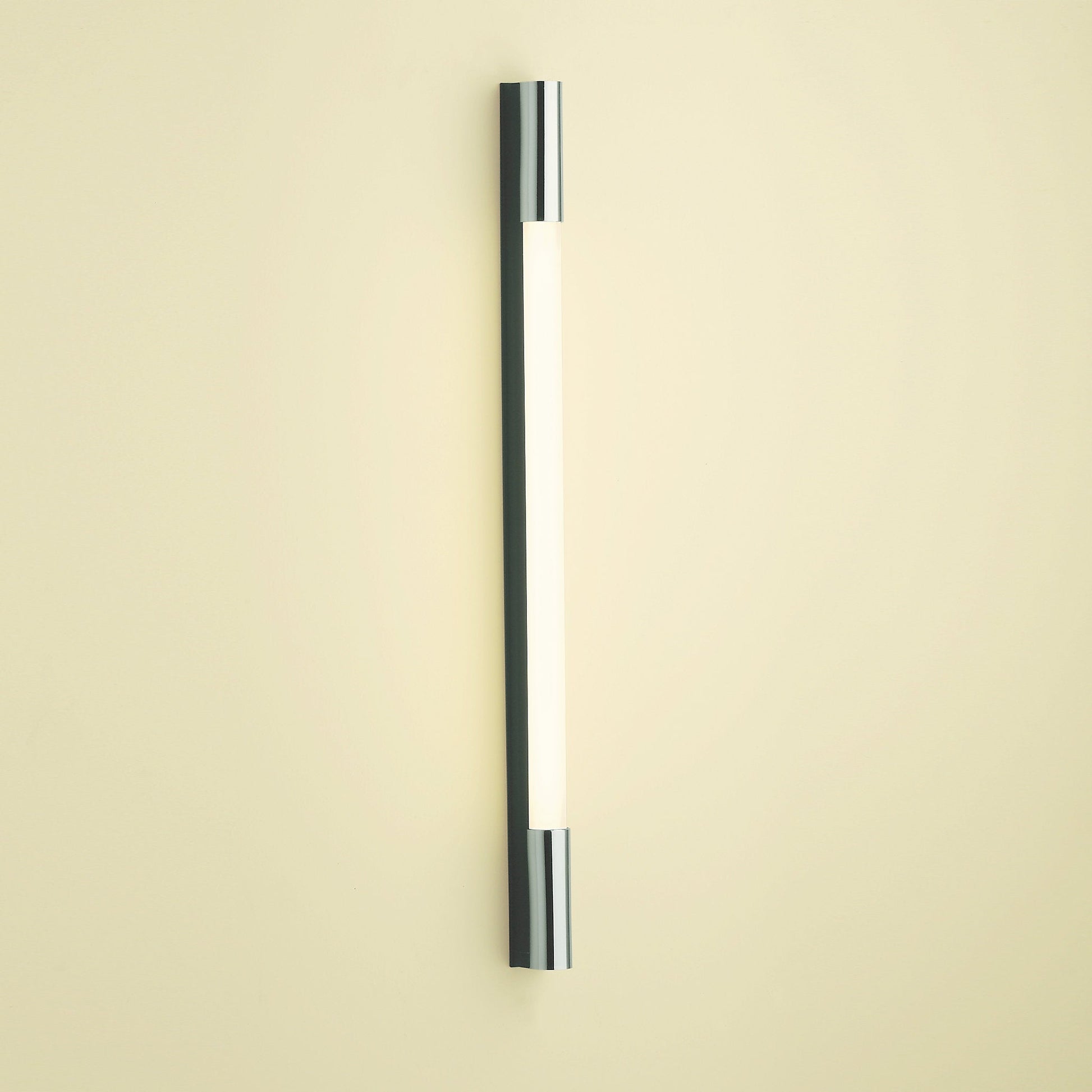 1.5 Series 1-1/2" x 30" x 2-1/8" PL Series vertical lighting with acrylic shade and black end caps