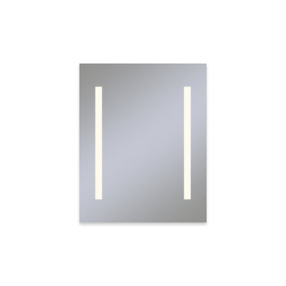 Vitality 23-1/4" x 30" x 4" lighted cabinet with column light pattern in 3000 kelvin temperature (warm light), dimmable, electrical outlet and left hinge