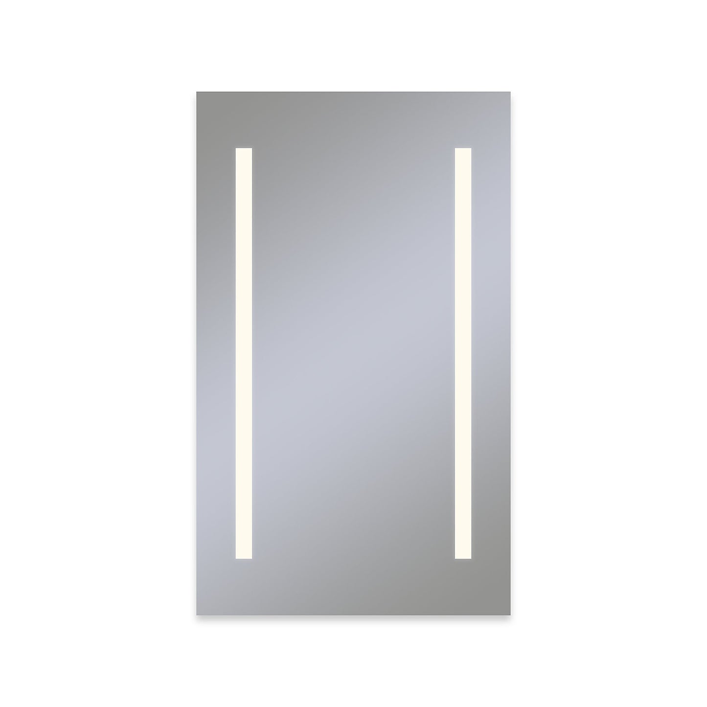 Vitality 23-1/4" x 39-3/8" x 4" lighted cabinet with column light pattern in 3000 kelvin temperature (warm light), dimmable, electrical outlet and left hinge