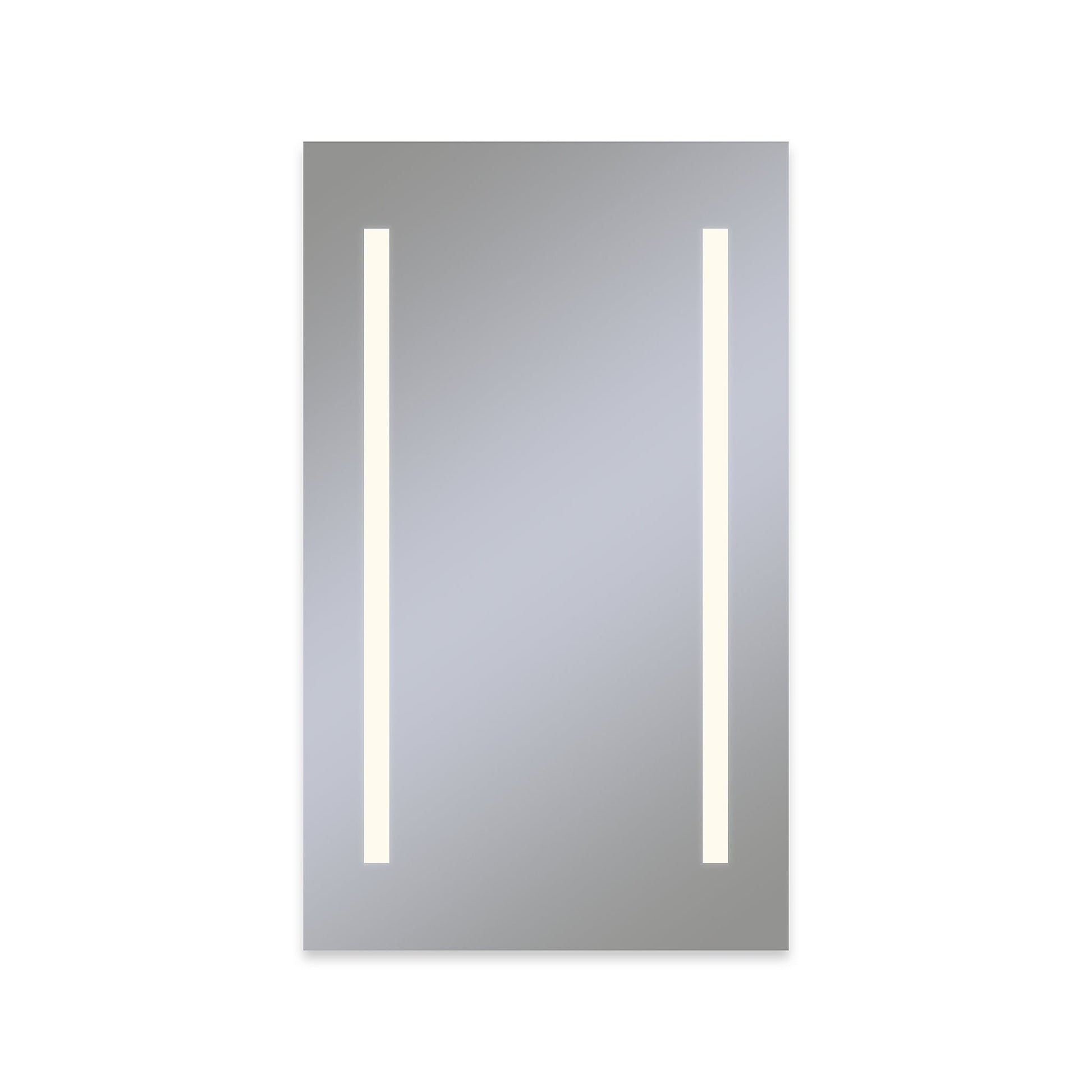 Vitality 23-1/4" x 39-3/8" x 4" lighted cabinet with column light pattern in 3000 kelvin temperature (warm light), dimmable, electrical outlet and right hinge