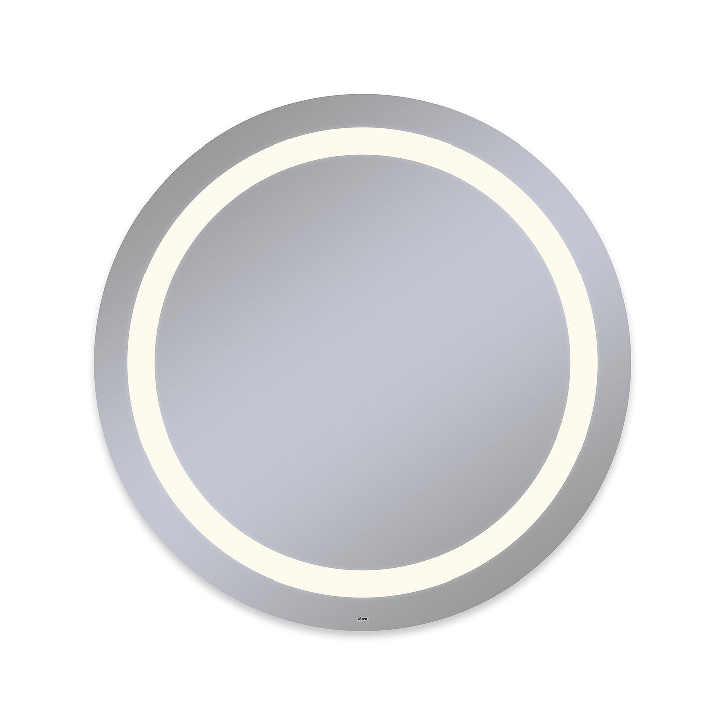 Vitality 40" diameter x 1-3/4" depth circle lighted mirror with inset light pattern, 2700 kelvin temperature (warm light), dimmable and defogger