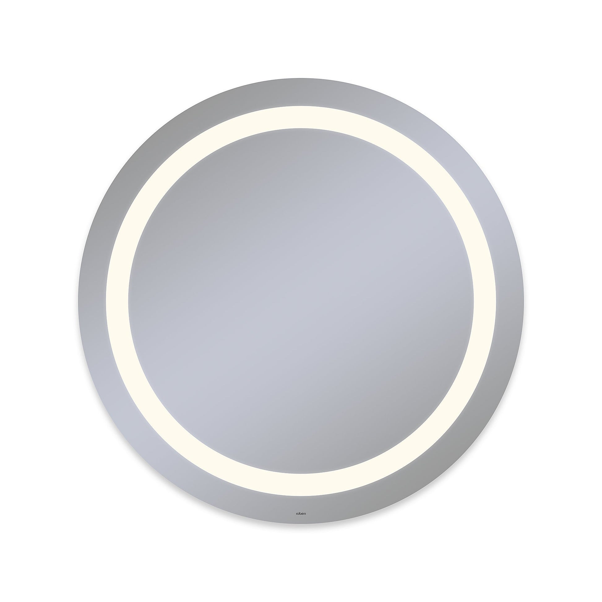 Vitality 40" diameter x 1-3/4" depth circle lighted mirror with inset light pattern, 2700 kelvin temperature (warm light), dimmable and defogger