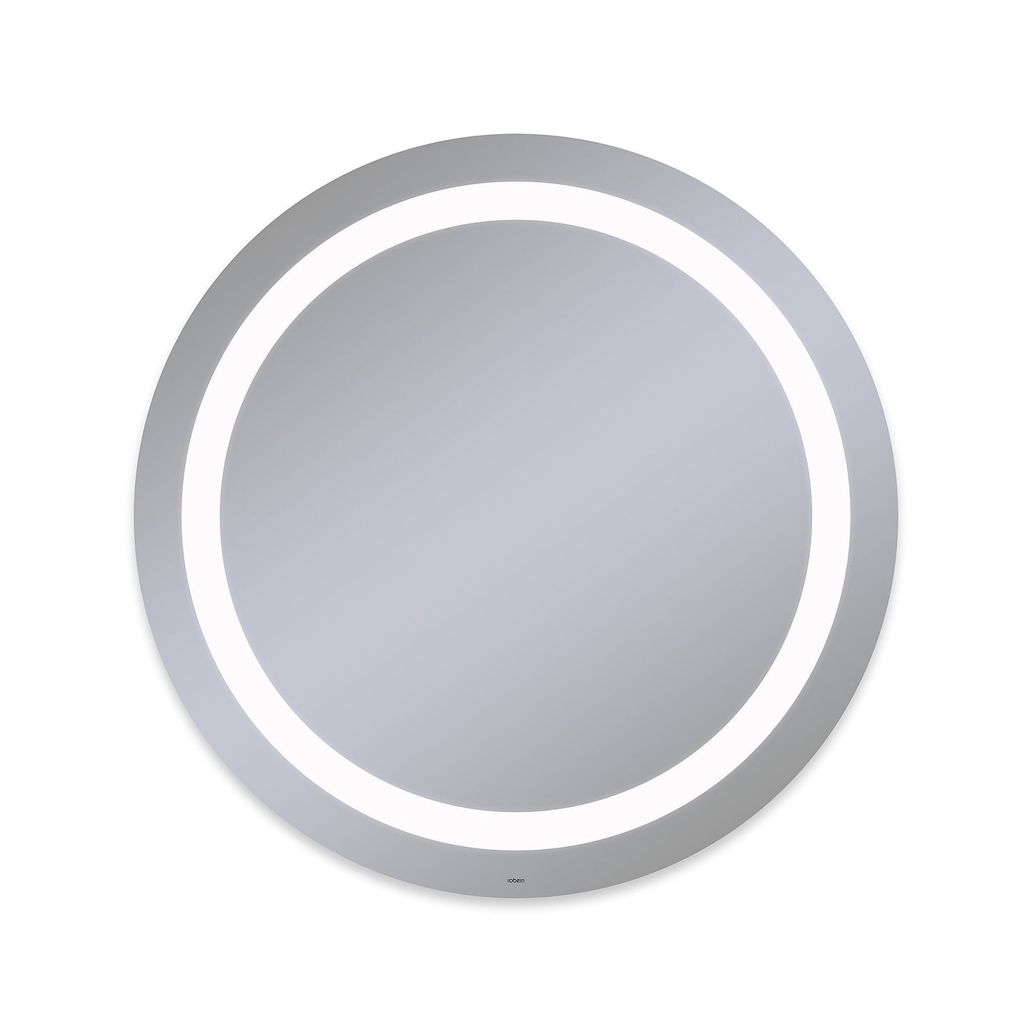 Vitality 40" diameter x 1-3/4" depth circle lighted mirror with inset light pattern, 4000 kelvin temperature (cool light), dimmable and defogger