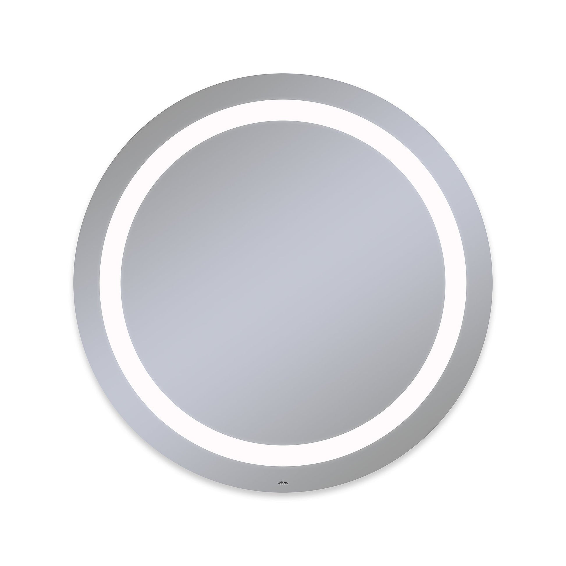 Vitality 40" diameter x 1-3/4" depth circle lighted mirror with inset light pattern, 4000 kelvin temperature (cool light), dimmable and defogger