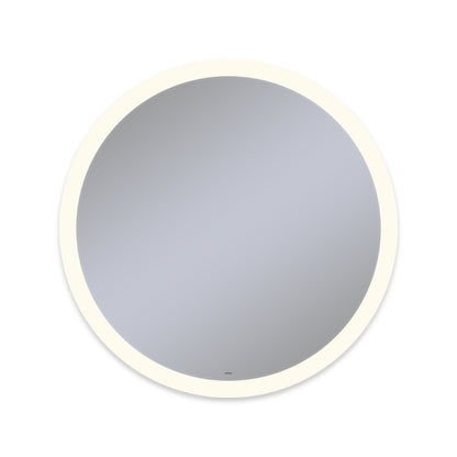 Vitality 40" diameter x 1-3/4" depth circle lighted mirror with perimeter light pattern, 2700 kelvin temperature (warm light), dimmable and defogger