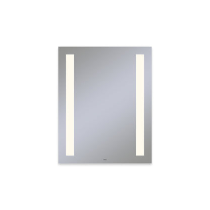 Vitality 24" x 30" x 1-3/4" rectangle lighted mirror with column light pattern, 2700 kelvin temperature (warm light), dimmable and defogger