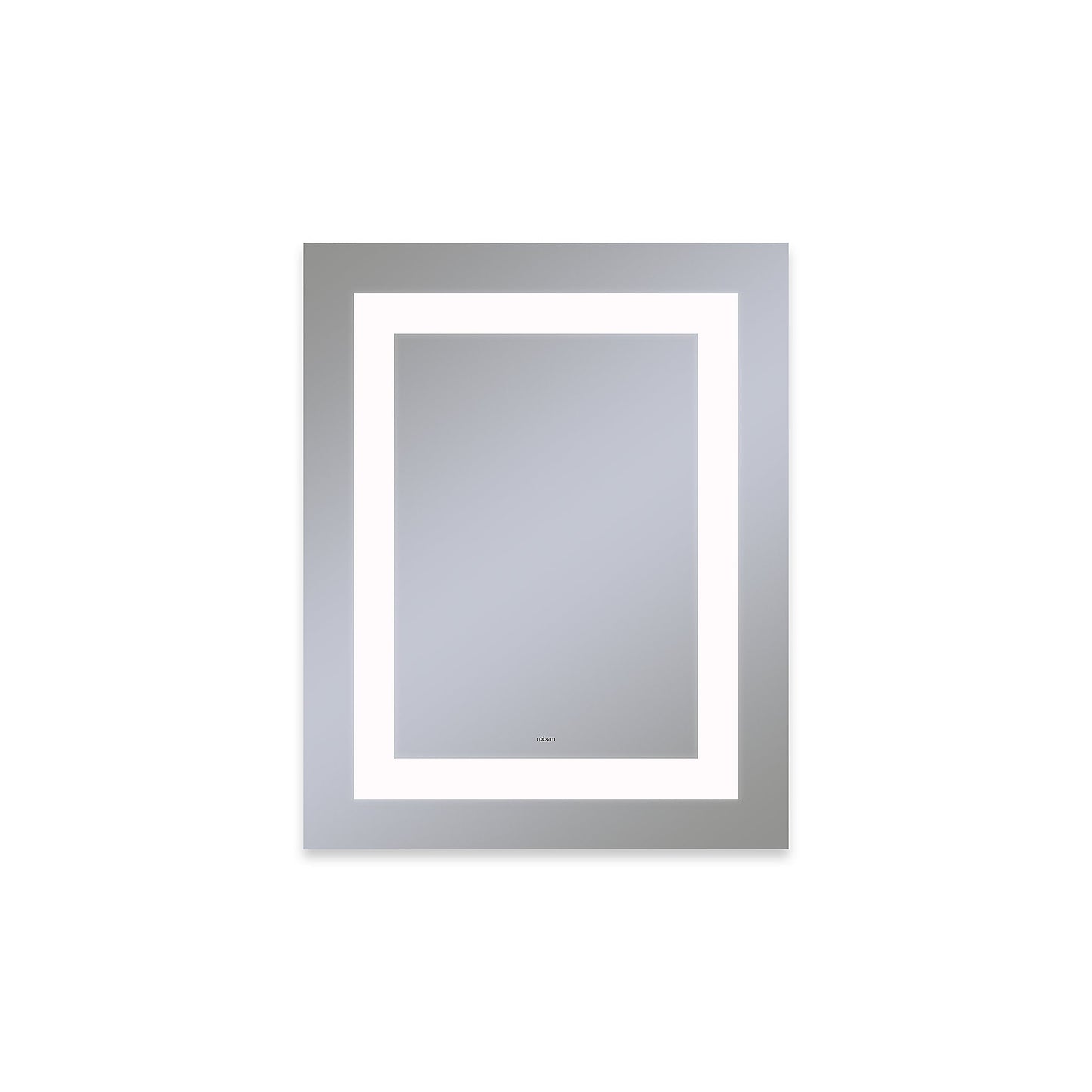 Vitality 24" x 30" x 1-3/4" rectangle lighted mirror with inset light pattern, 4000 kelvin temperature (cool light), dimmable and defogger